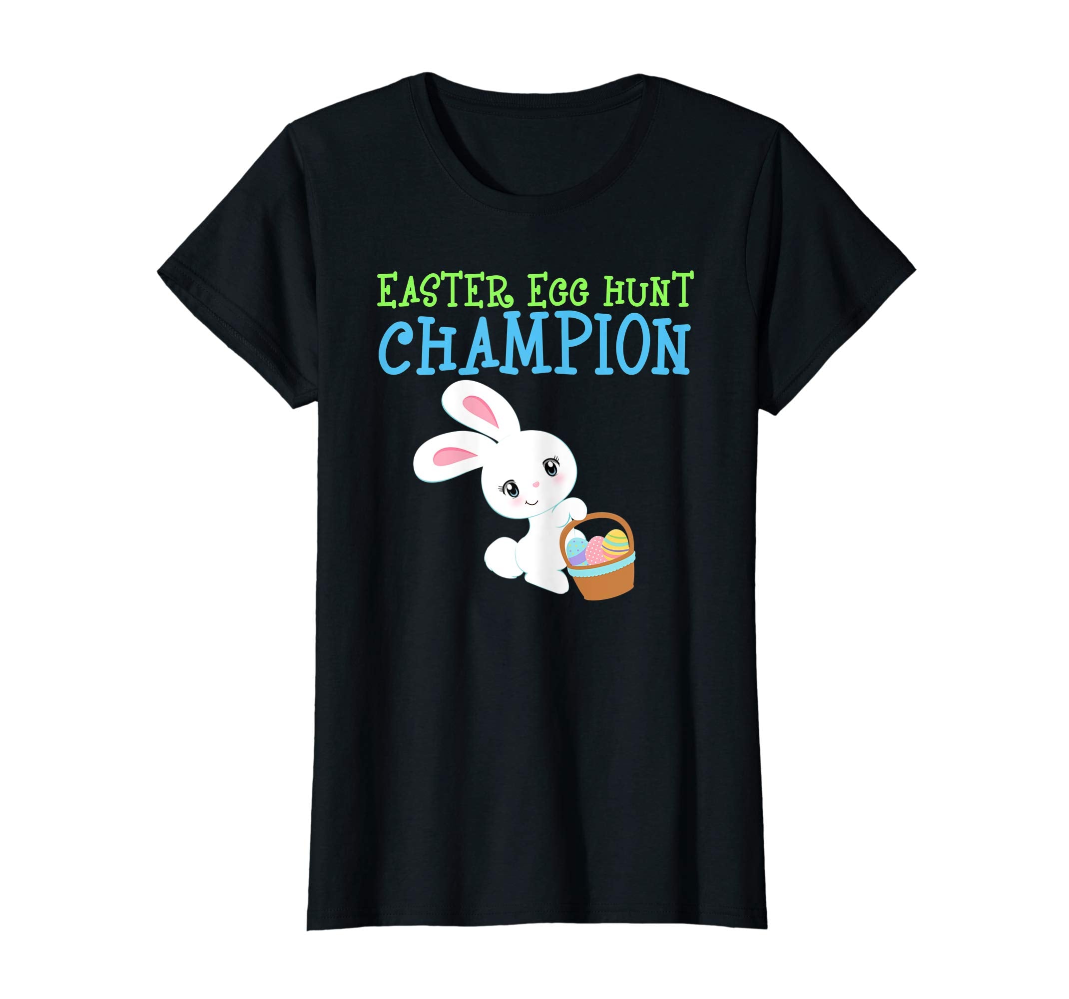 EASTER EGG HUNT CHAMPION Bunny T-Shirt Girls Kids Toddlers