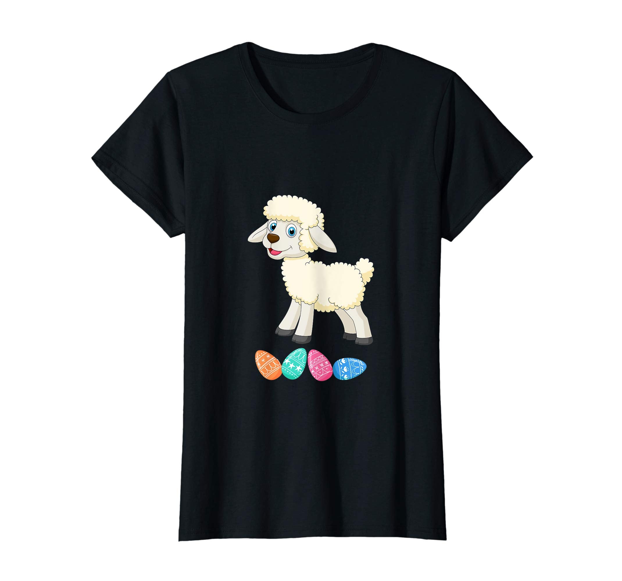 Funny Easter Sheep With Bunny Ears And Eggs T Shirt