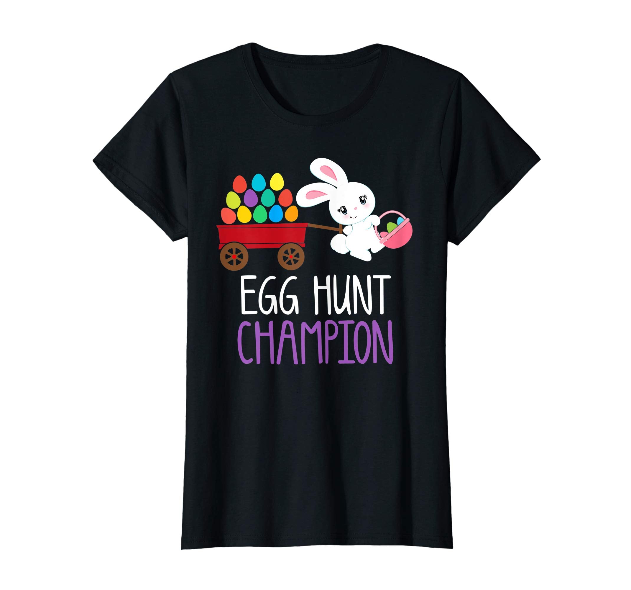 Easter Bunny T-Shirt Girls Kids Toddlers EGG HUNT CHAMPION