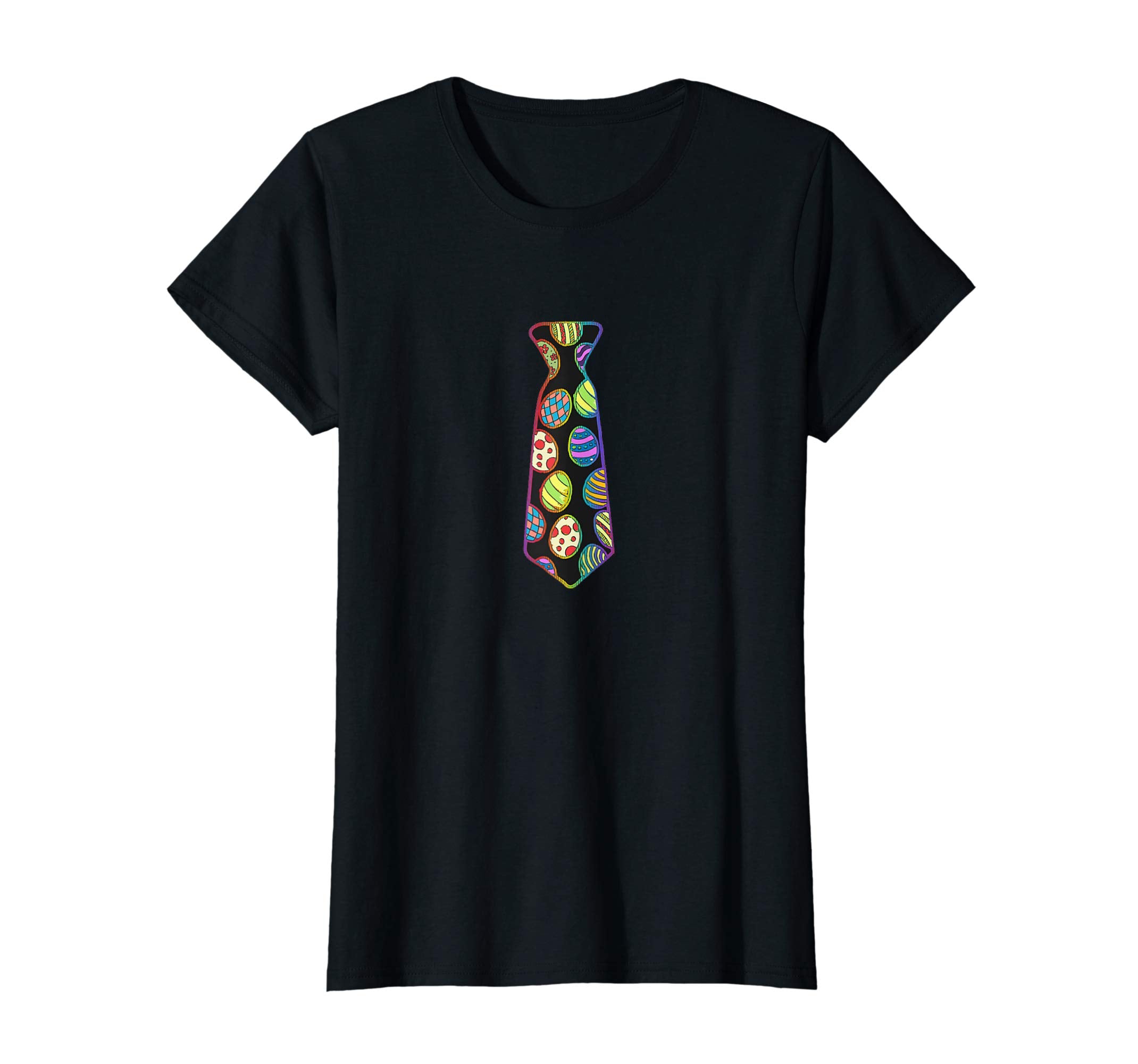 Colorful Neck Tie With Easter Eggs Easter T-Shirt