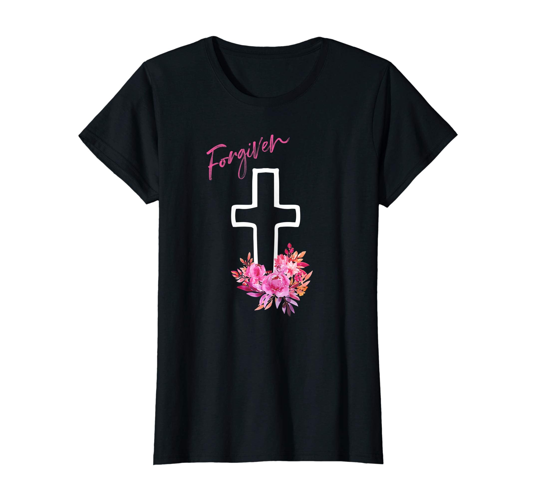 christian shirt faith tee graphic women cute easter forgiven