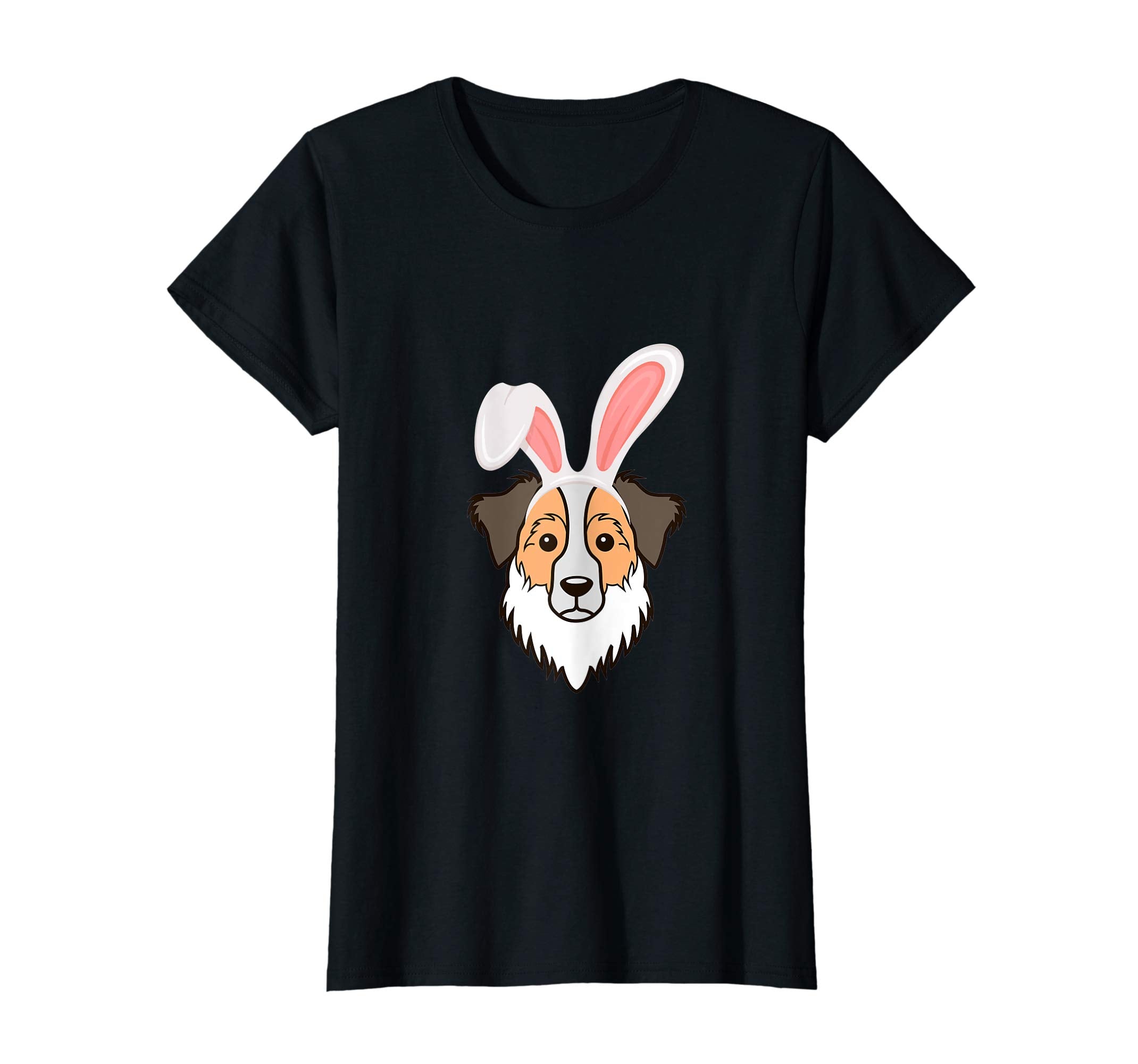 Australian Shepherd Dressed Easter Bunny Rabbit Ears T-Shirt