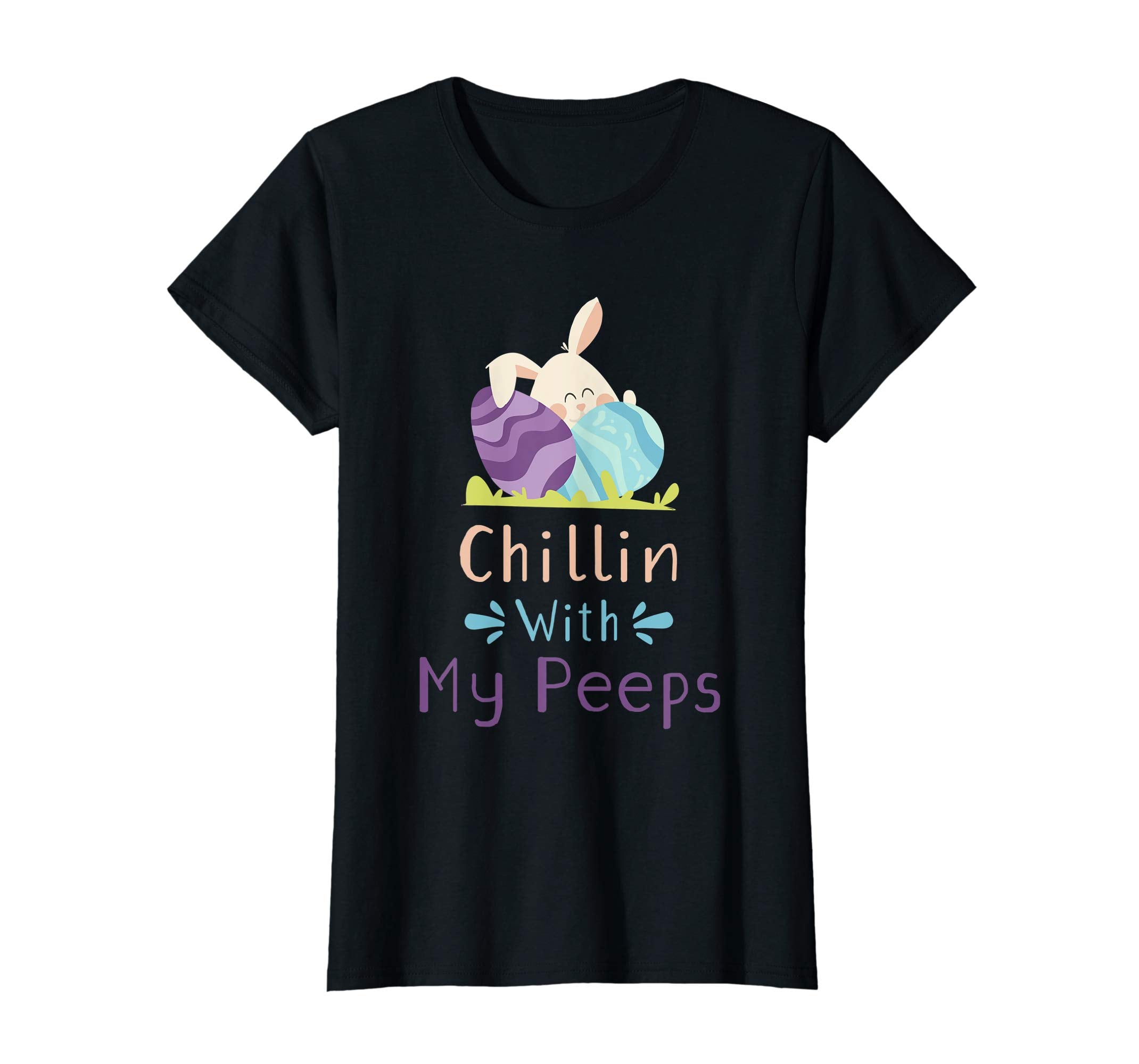 Chillin' With My Peeps Easter Bunny Funny T-Shirt for Kids