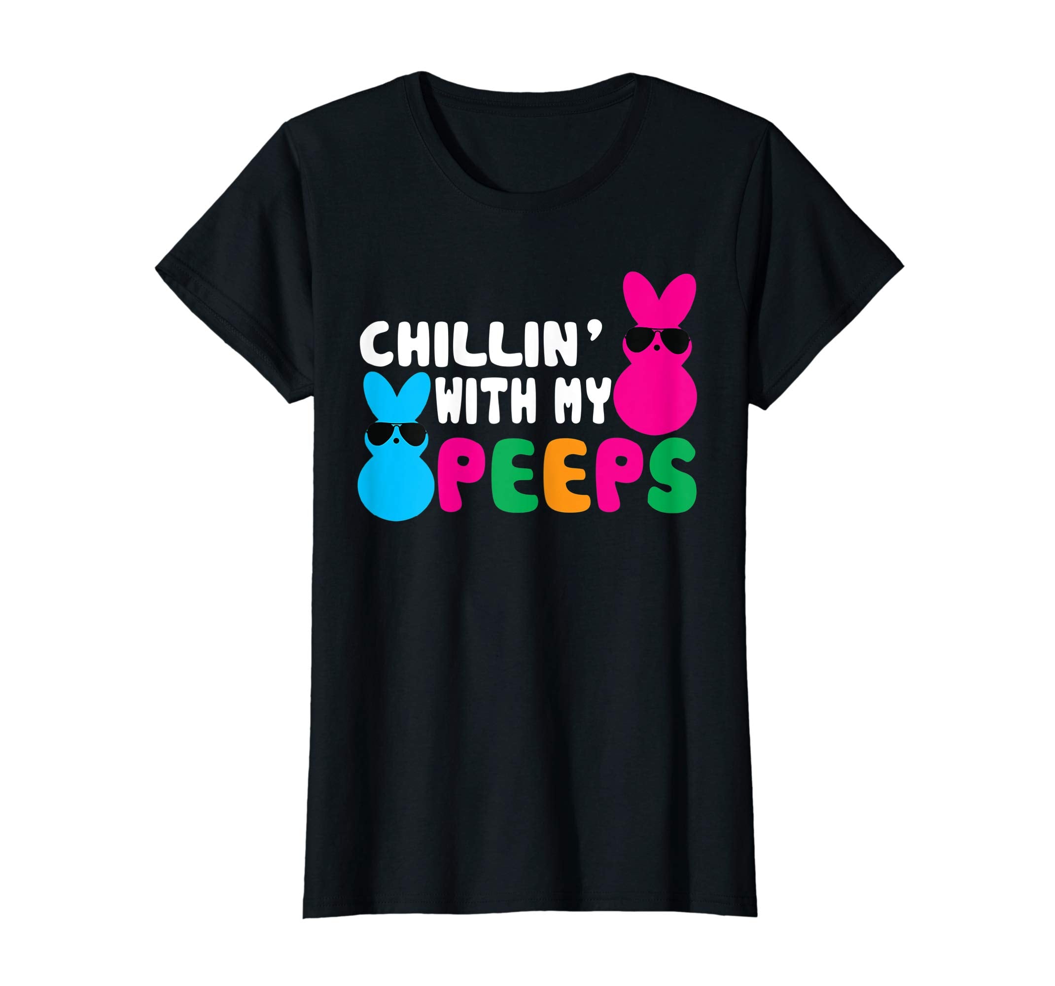 Chillin' With My Peeps Shirts Easter Day Bunny Egg Gift Kids