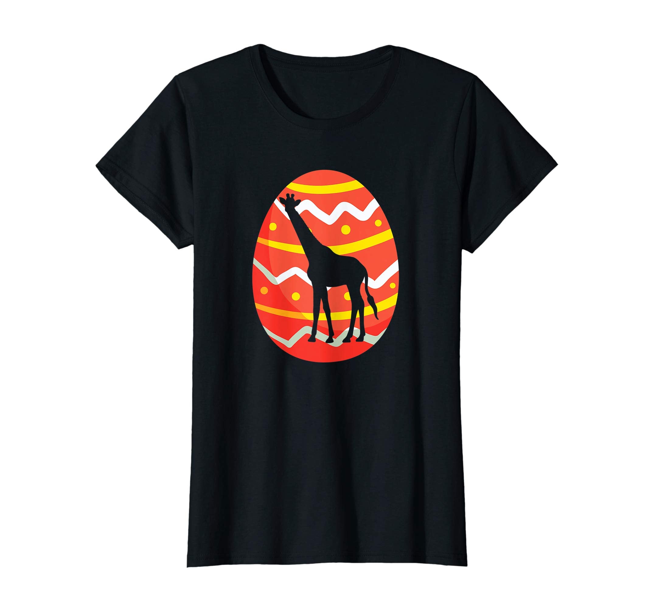 Happy Giraffe Easter Egg Bunny T-Shirt for Kids Boys Girls