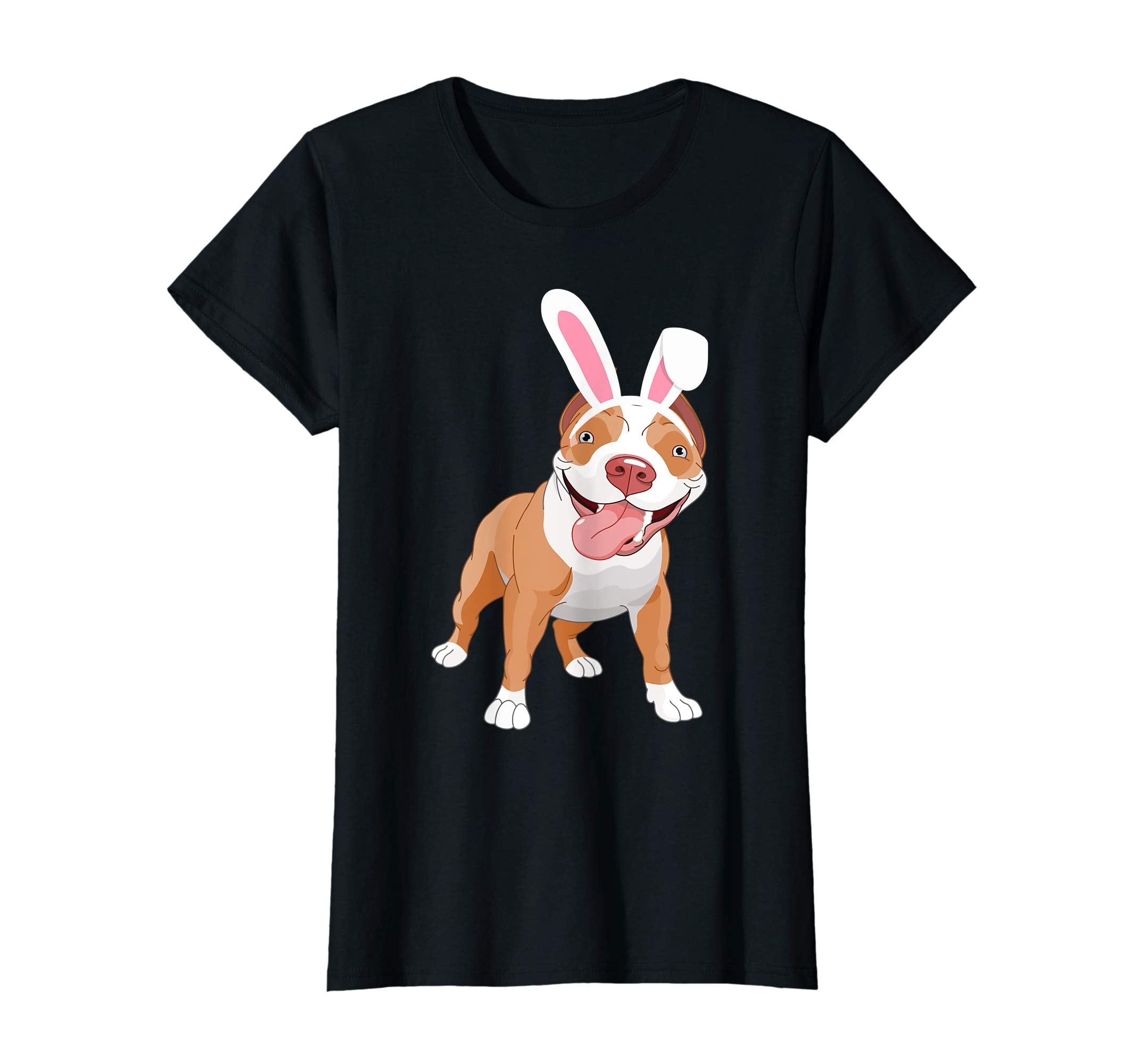 Pitbull Dog With Bunny Rabbit Hat Easter Happy Day Shirt