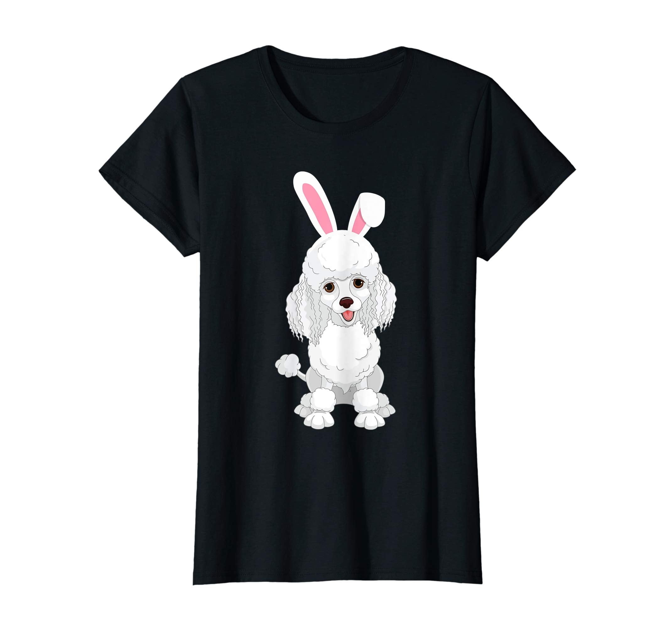 Poodle Dog With Bunny Rabbit Hat Easter Happy Day Shirt