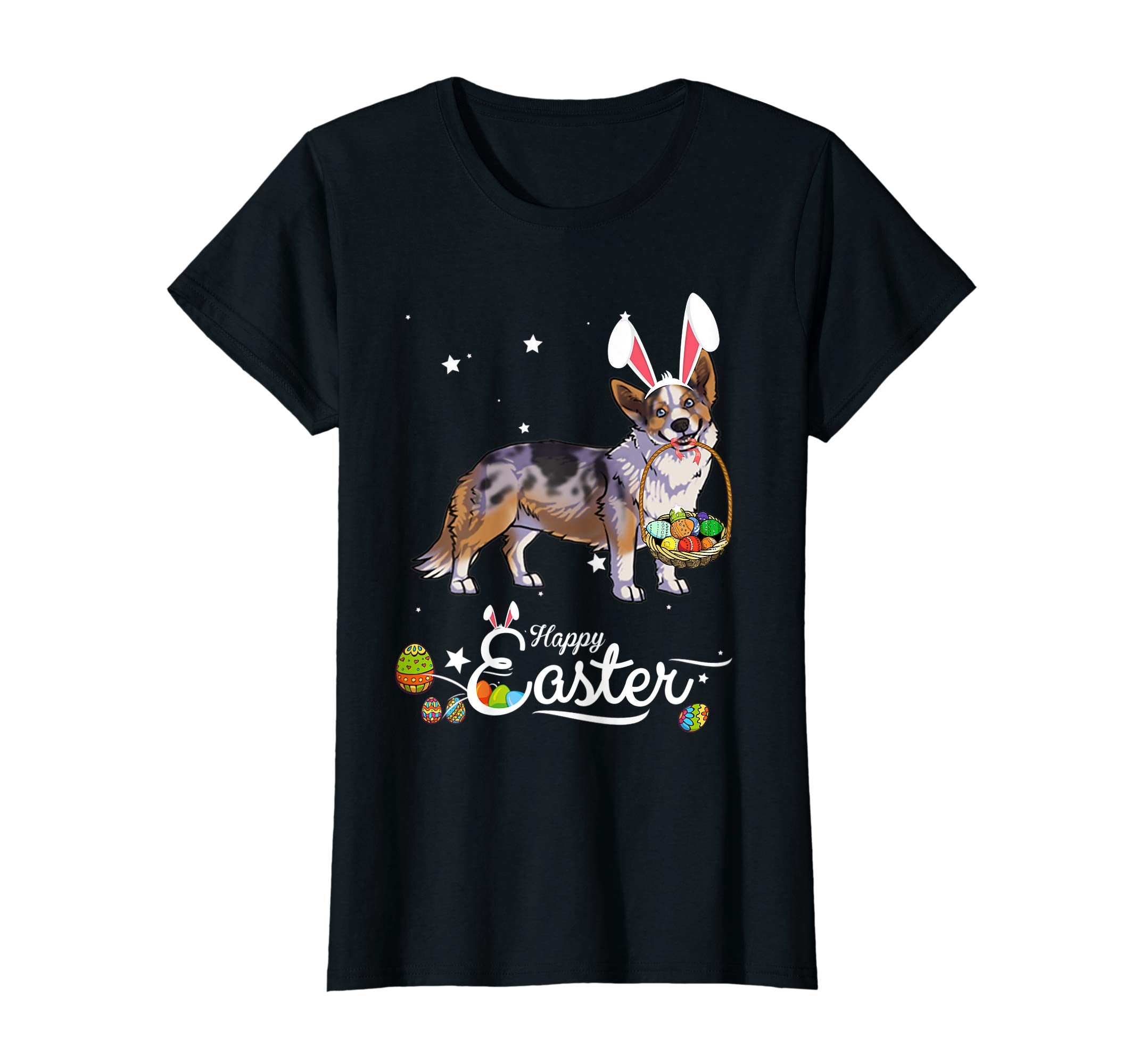 Cardigan Welsh Corgi Dog With Bunny Hat Easter Costume Shirt