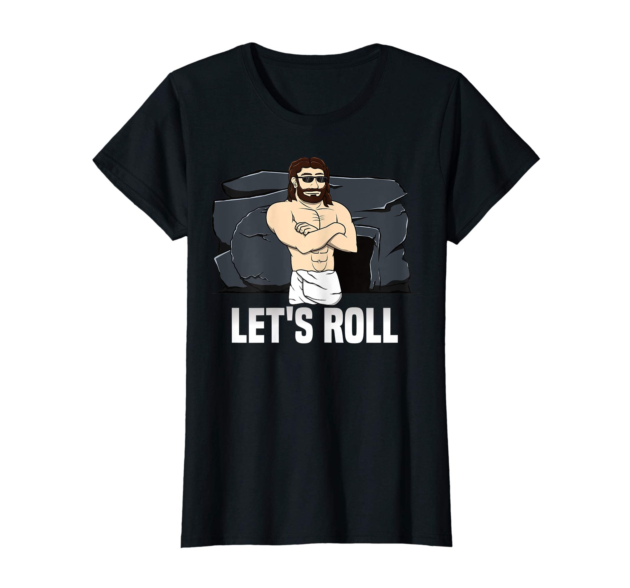 Easter Jesus T Shirt Resurrection Stone Rolling Let's Roll