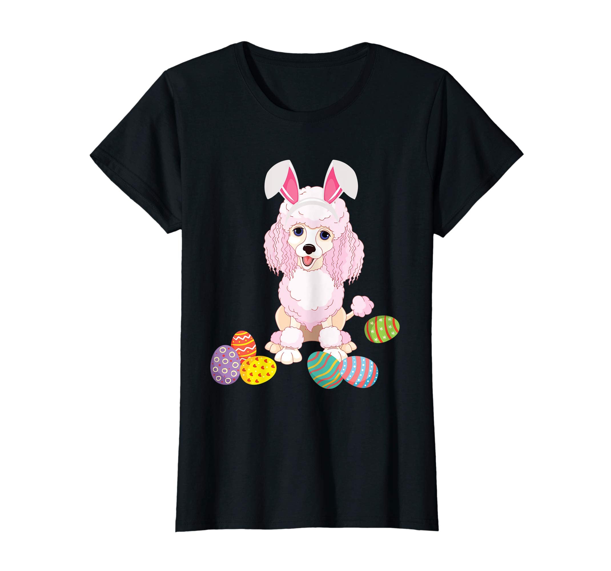 Poodle Dog Bunny Rabbit Hat Playing Easter Eggs Happy Shirt