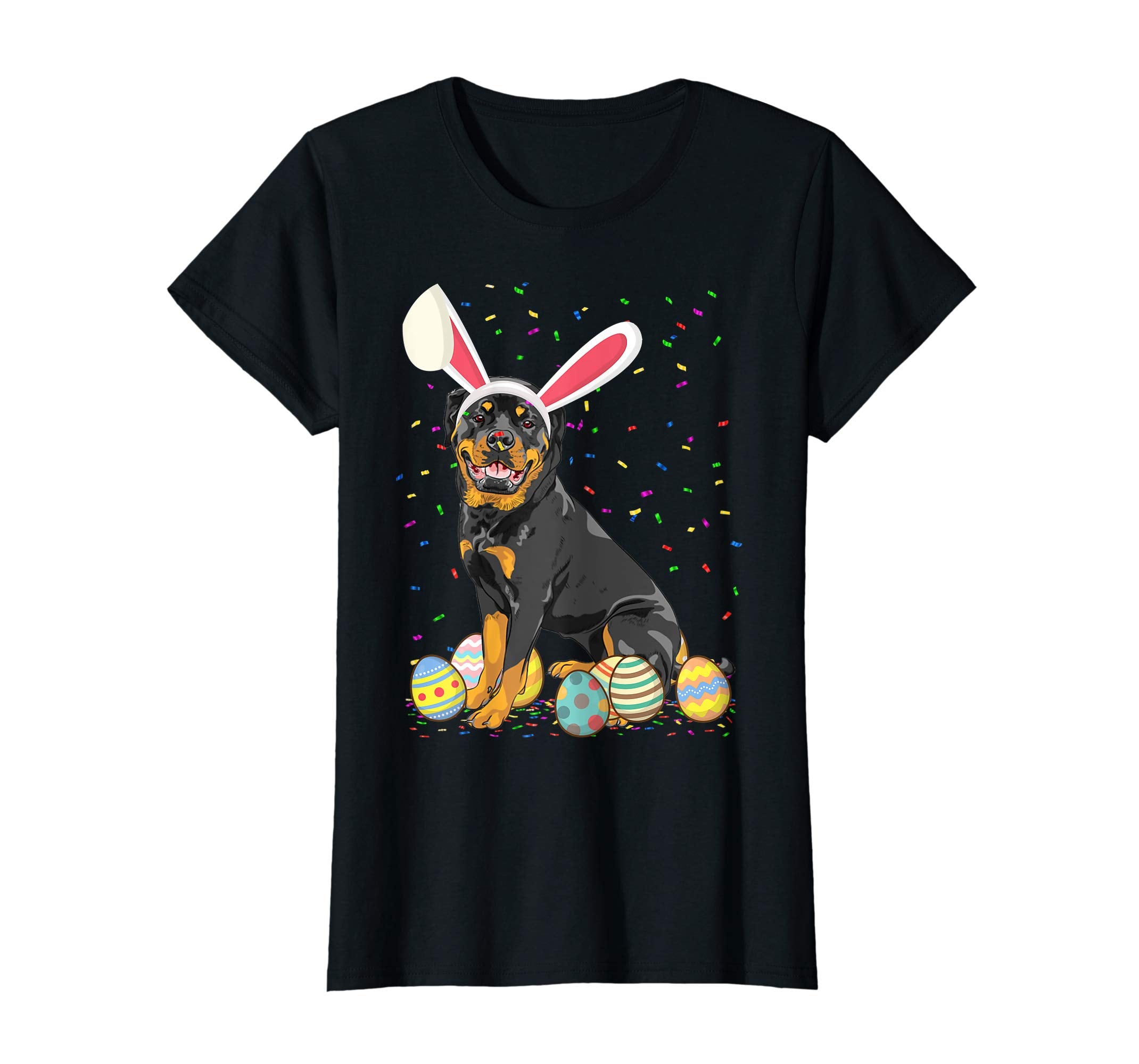 Rottweiler Dog Ear Easter Eggs Shirt Happy Easter Day Gift