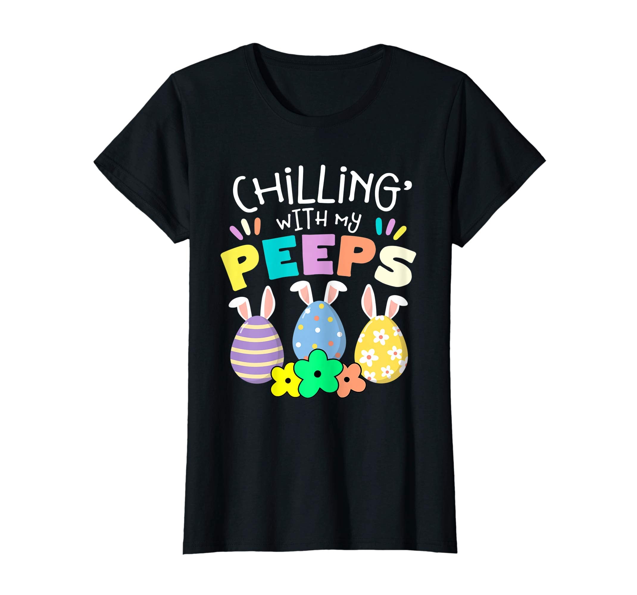 Chillin With My Peeps Happy Easter Kids Boys Girls T Shirt