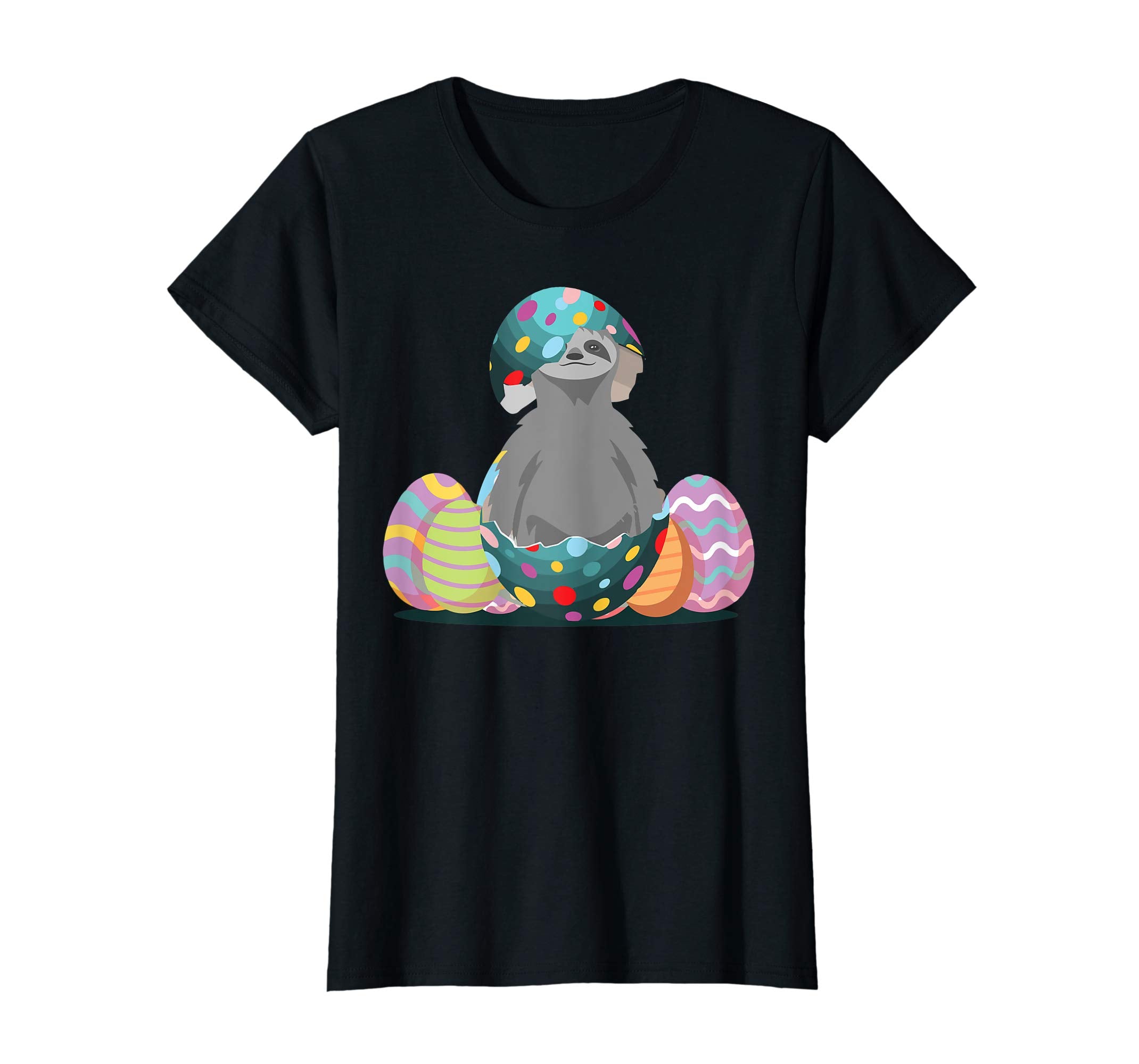 Cute Easter Eggs Sloth Shirts Gifts For Boys Girls Kids