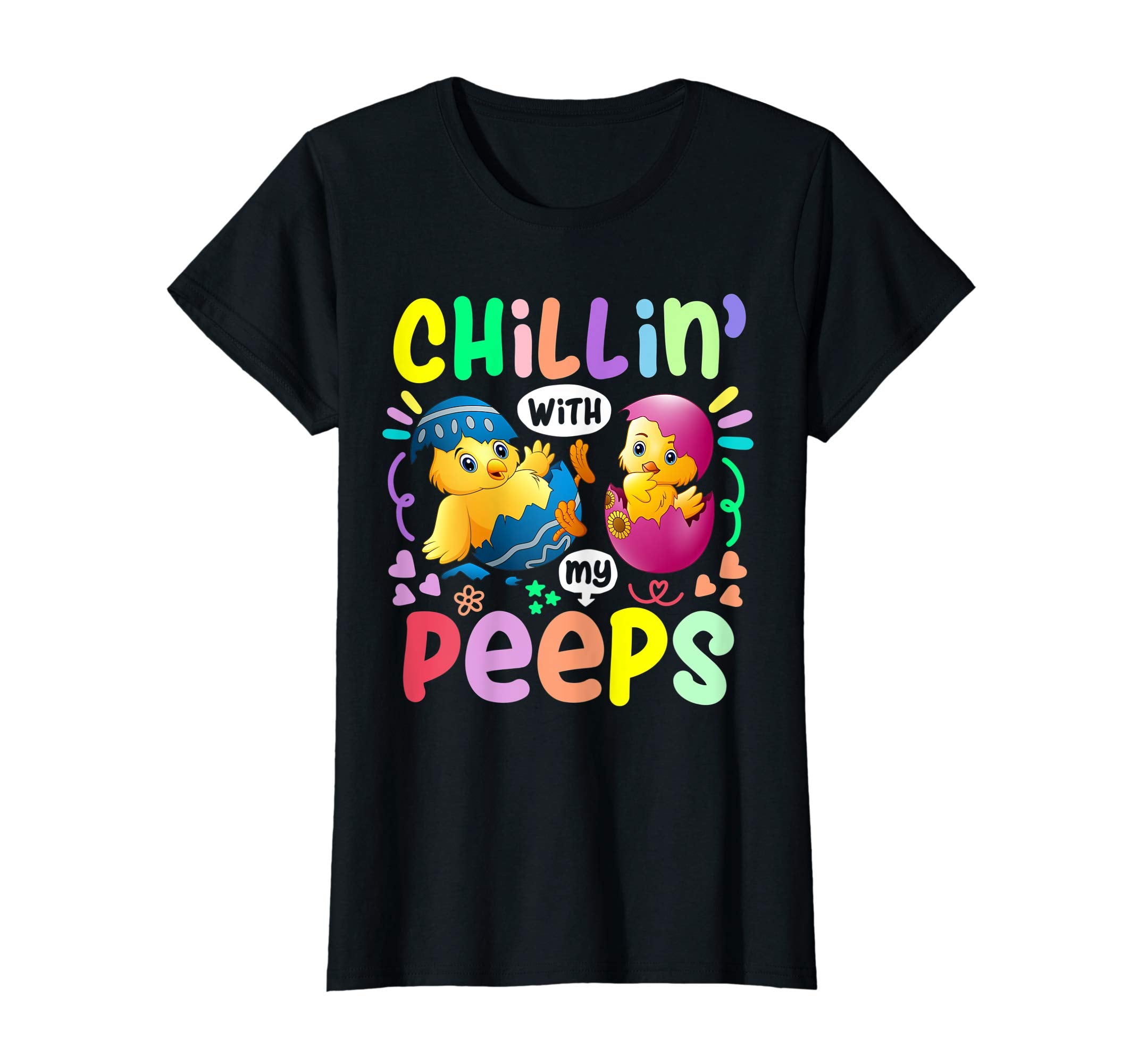 Chillin With My Peeps Happy Easter Kids Boys Girls T Shirt