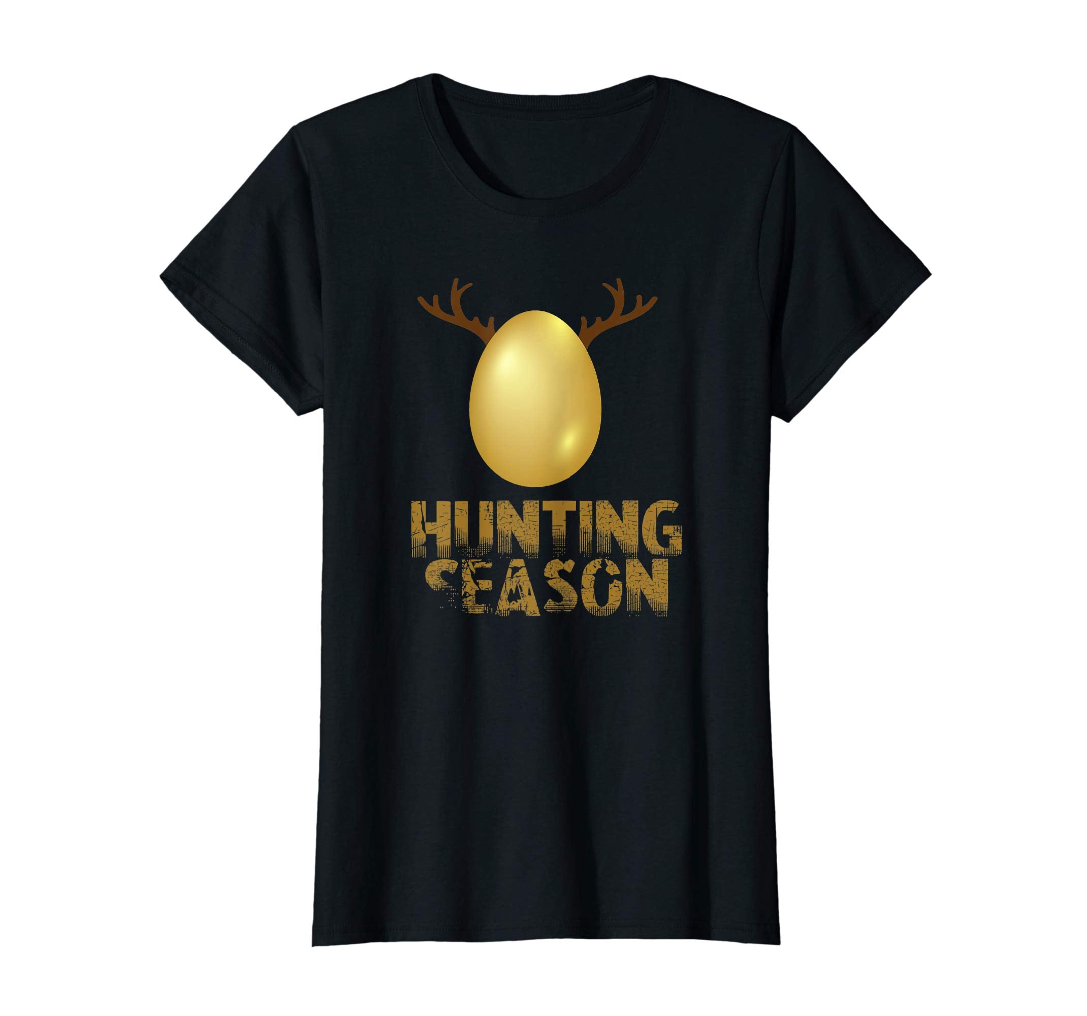 Hunting Season Funny Antlers Golden Easter Egg T-Shirts