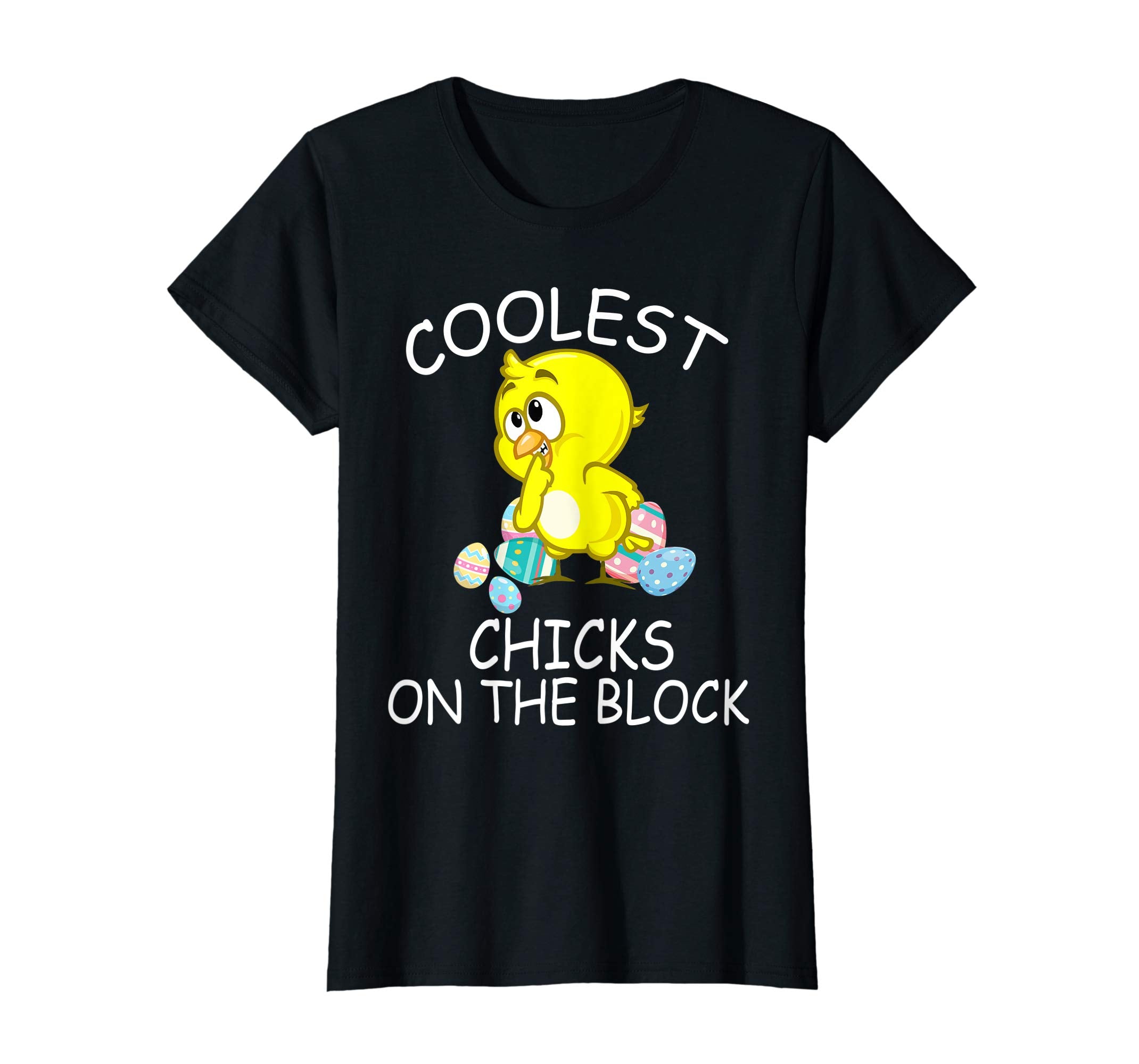 Chick Playing Easter Eggs Coolest Chicks On The Block Shirt