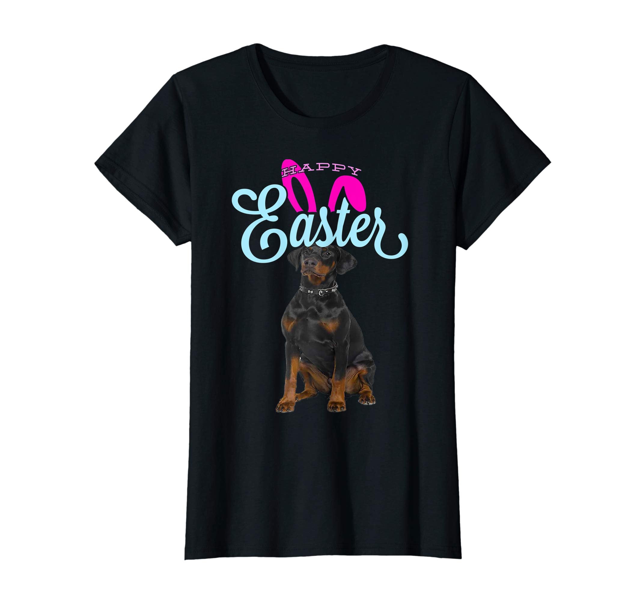 Easter Bunny Doberman Pinscher Tshirt Dog Men Women Gift