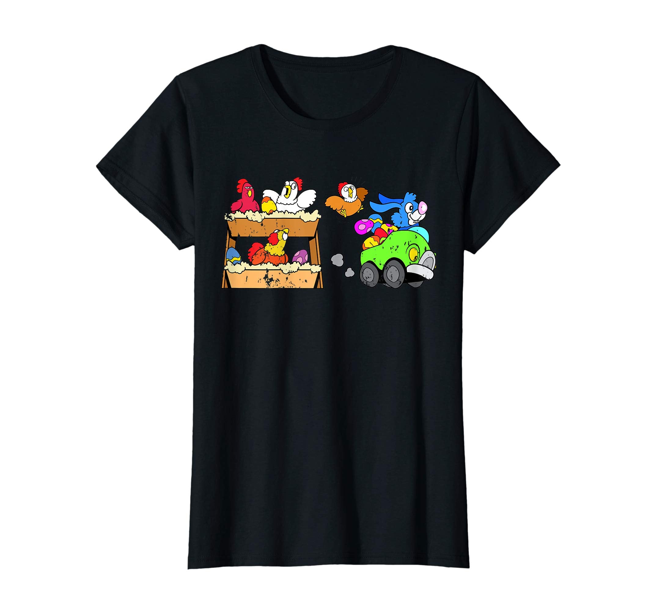 Retro Vintage Grunge Funny Cute Easter Bunny Egg Fun T-Shirt