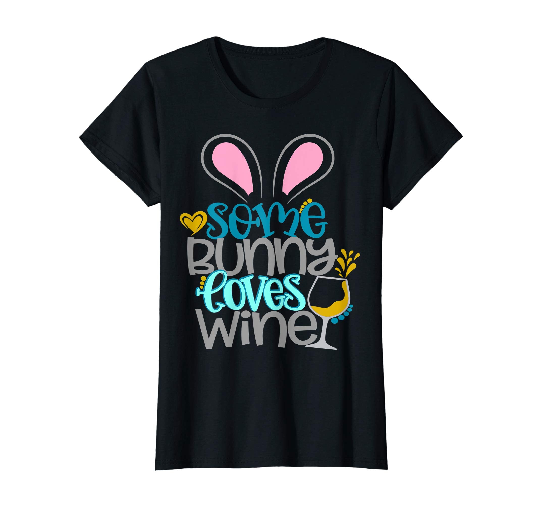 Some Bunny Loves Wine Mom Easter Shirt Cute Women Wife