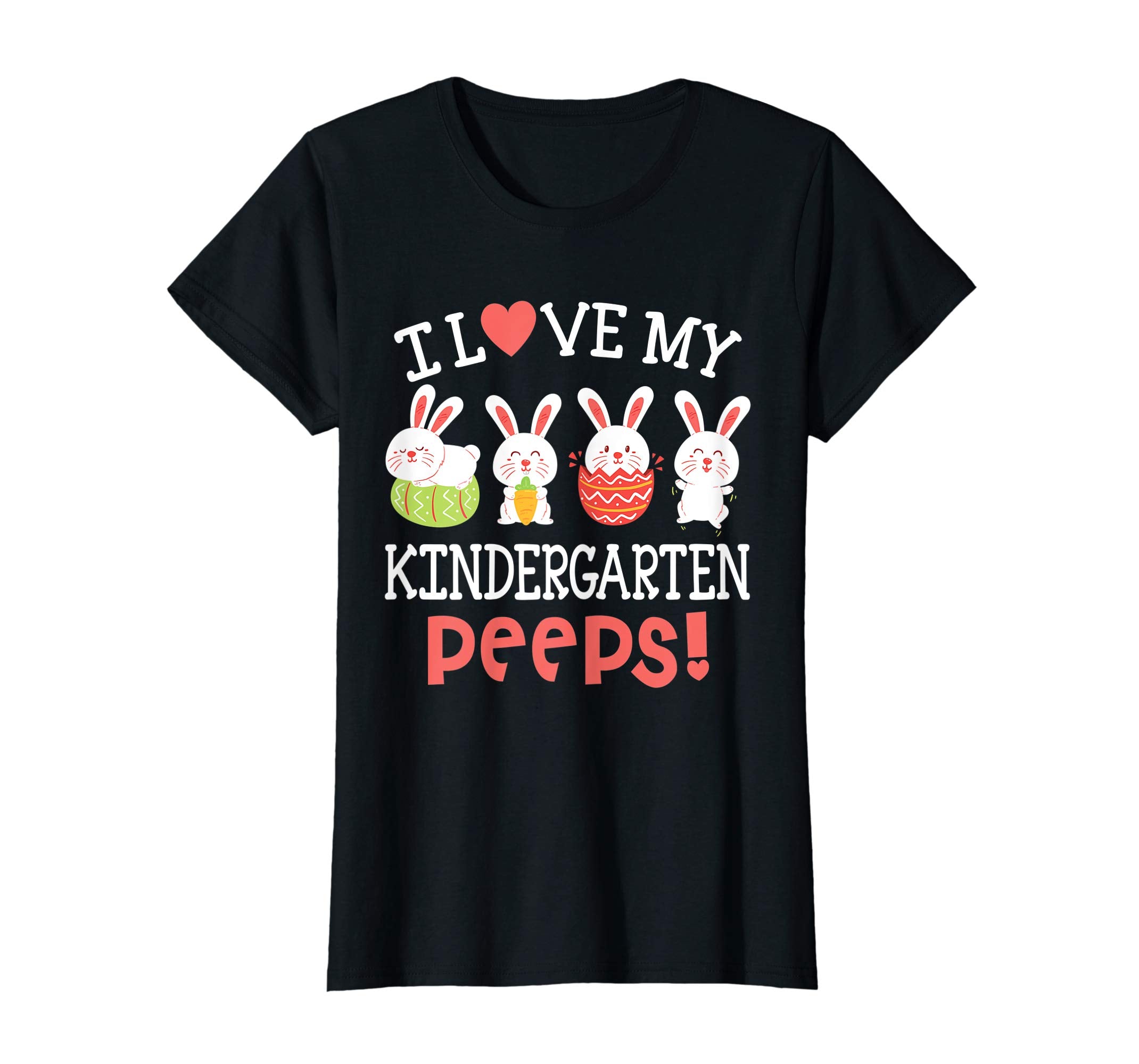 I Love My Kindergarten Peeps Bunnies Easter Teacher Shirt