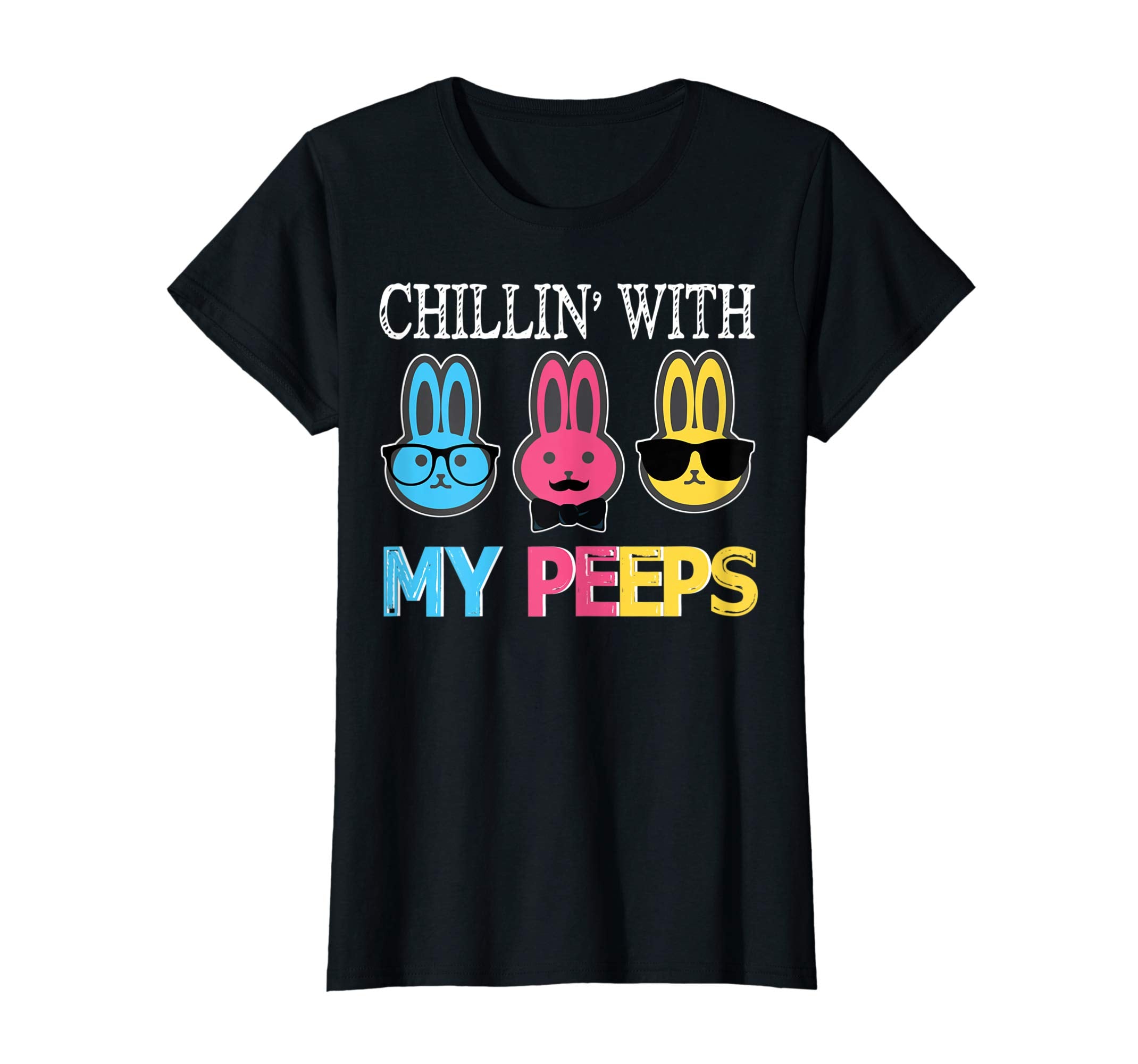 Chillin With My Peeps Bunny Rabbits Happy Easter Day Shirt