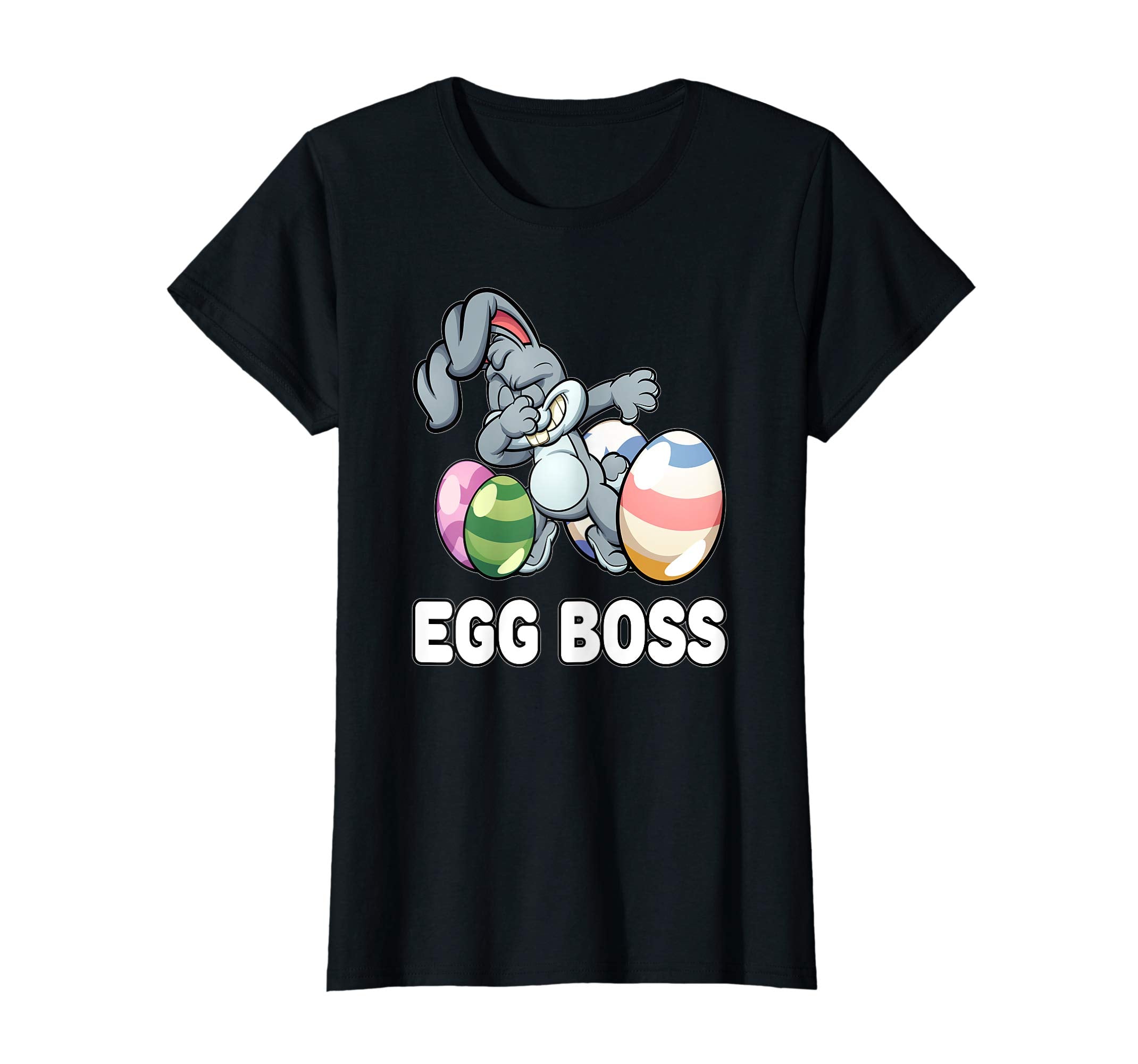 Egg Boss Easter Shirt For Kids Boys Dabbing Easter Bunny