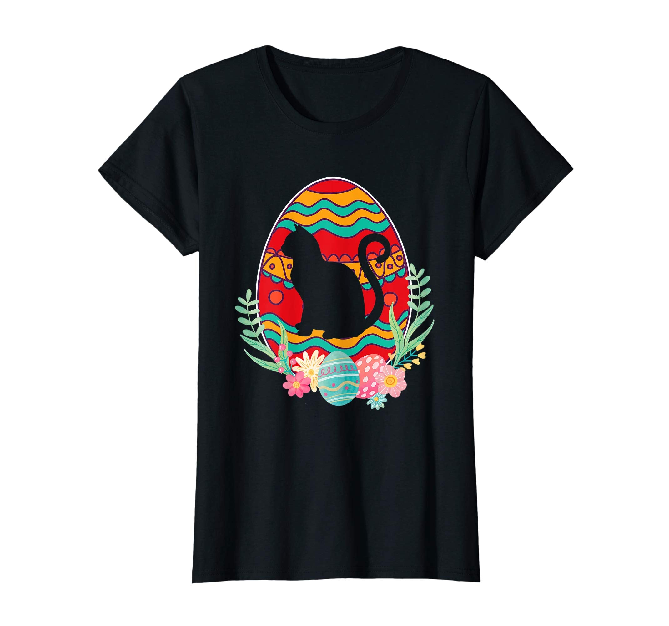 Funny Cat Easter Eggs T-Shirt Gifts for Kids Men Women