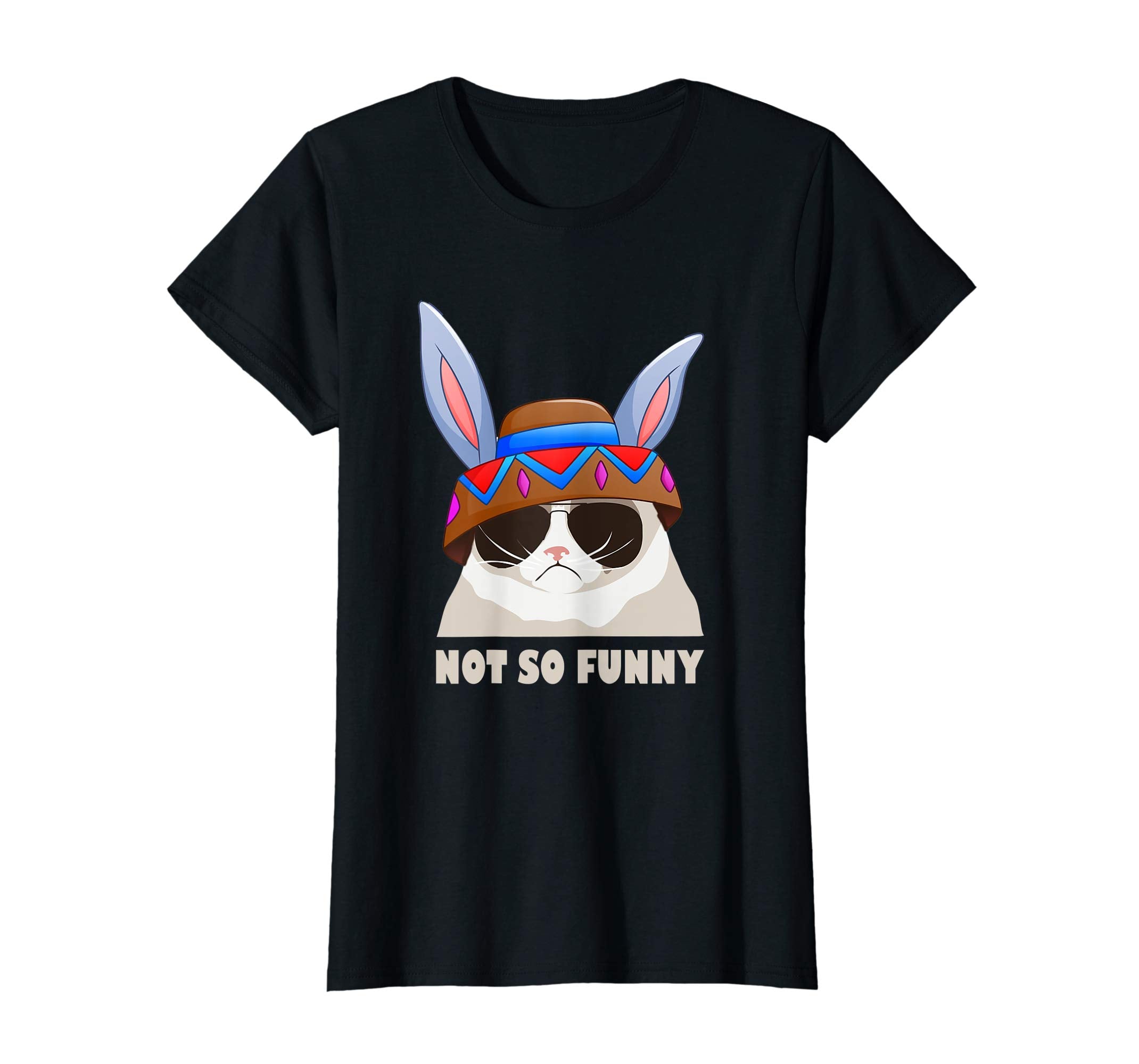 Funny Cat Easter Bunny Nope Spring Graphic T-Shirt