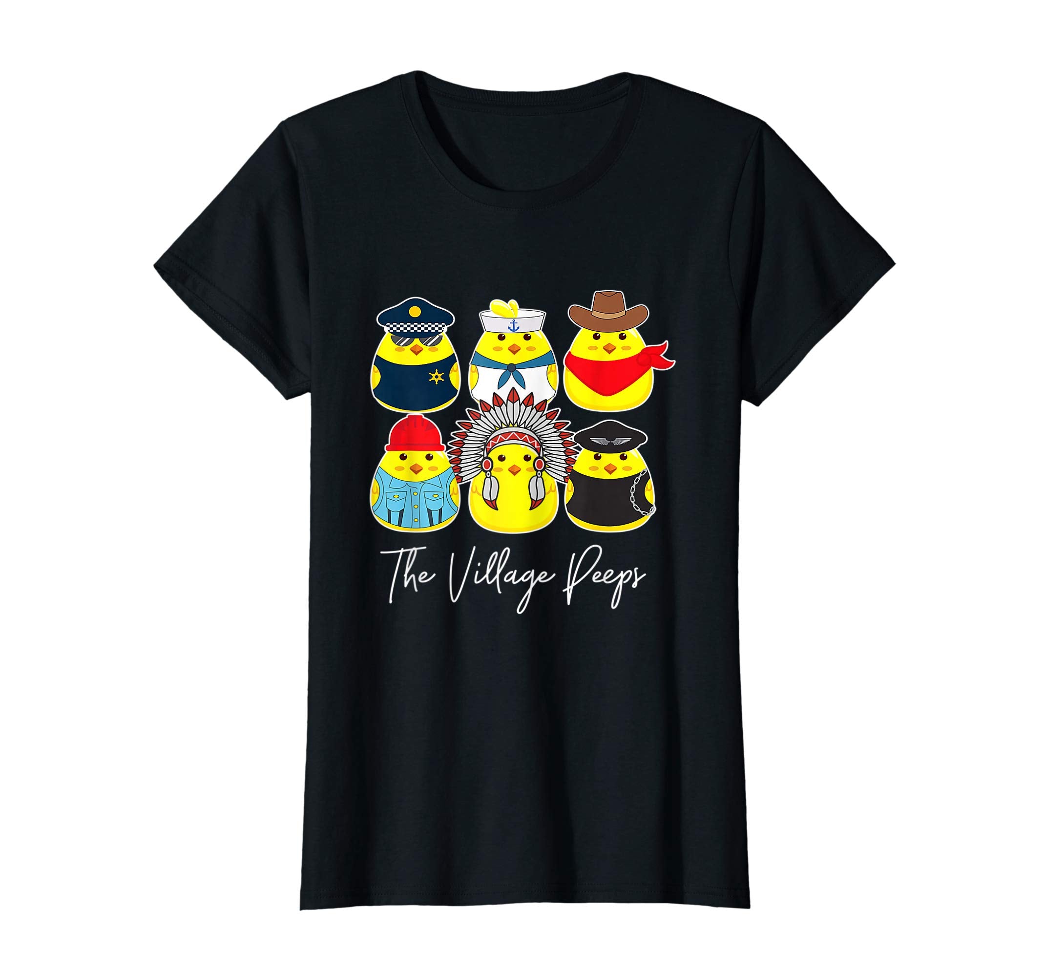 Funny Easter Shirt Village Peeps Cute Chick Tshirt Bunny