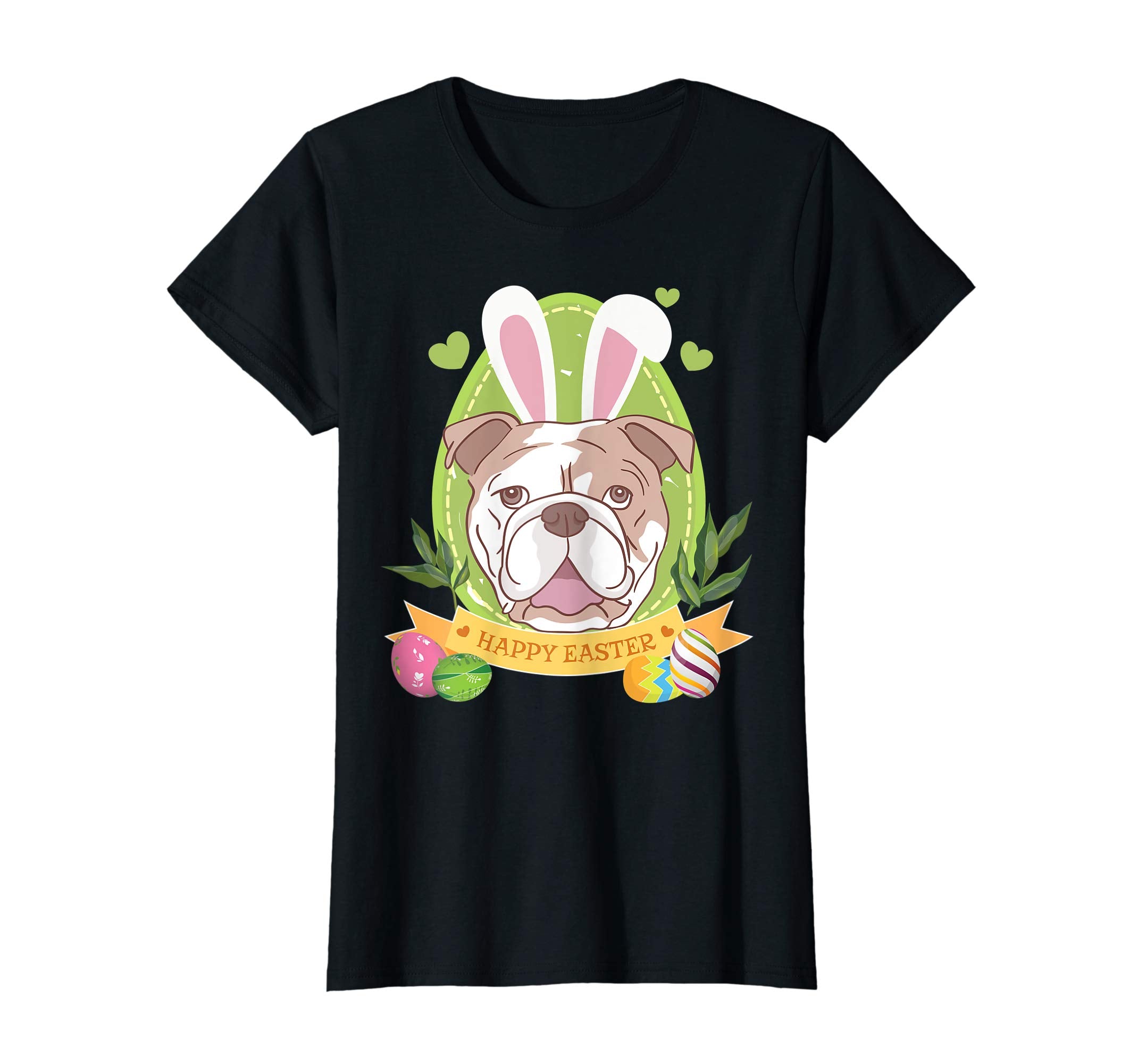 Bunny Bulldog Dog Easter Day Lovers T-Shirt Egg Hunting