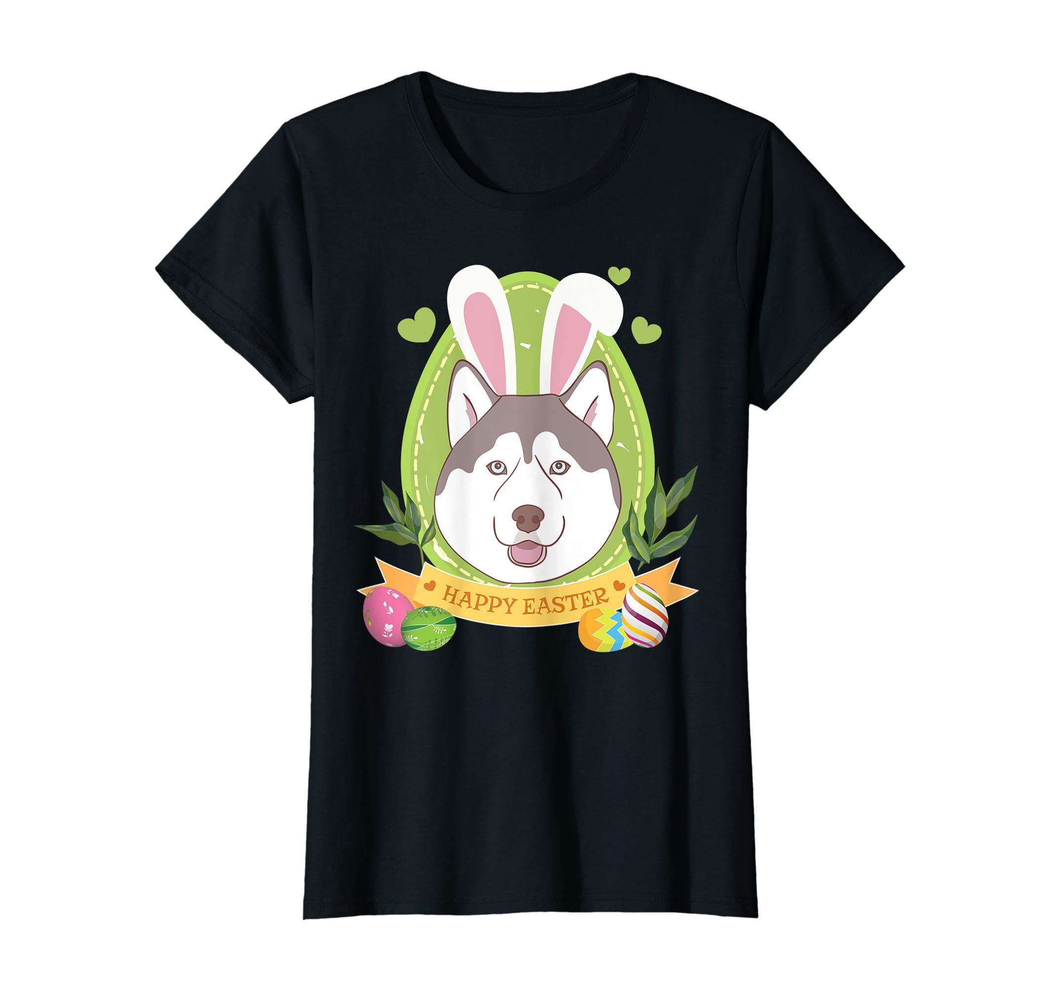 Bunny Siberian Husky Dog Easter Day Lovers T-Shirt Egg
