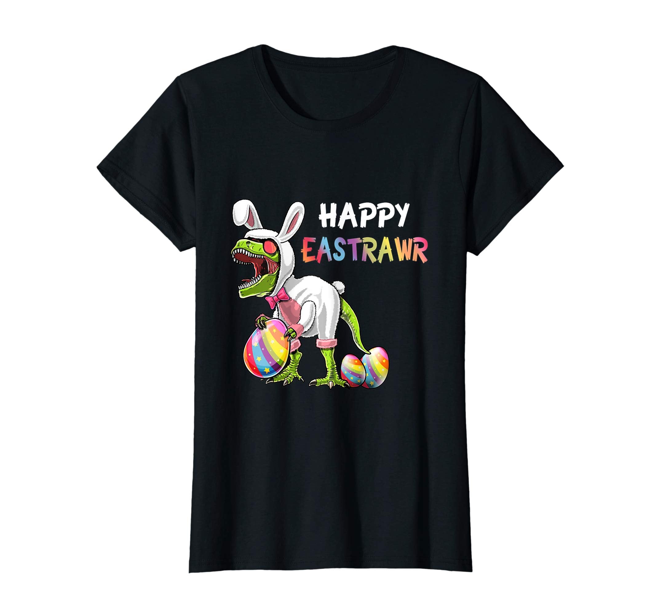 Happy Eastrawr T-Rex Dinosaur Easter Bunny Egg T Shirt Kids