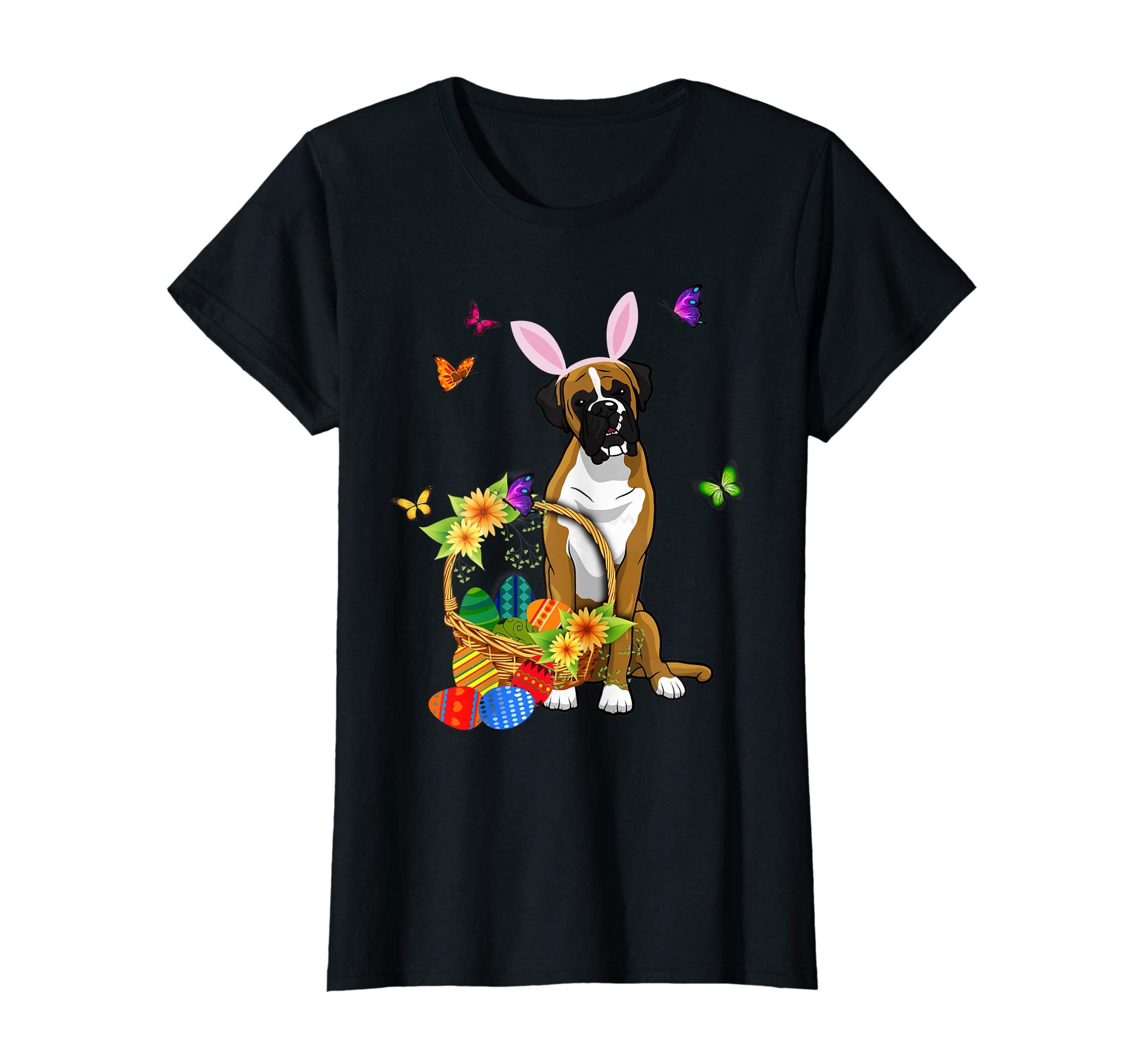 Boxer Bunny Hat Rabbit Easter Eggs Shirt