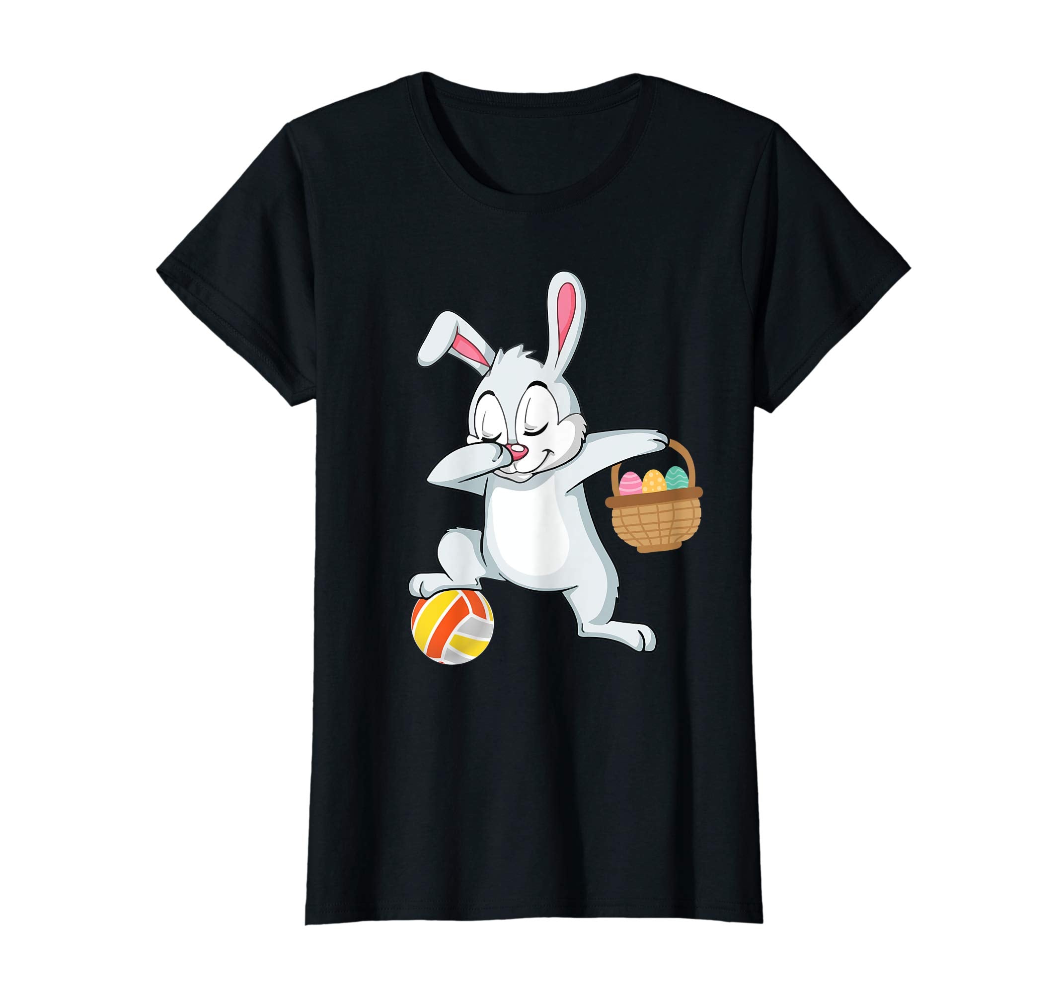 Bunny Rabbit &amp; Easter Eggs Dabbing Playing Volleyball Shirt
