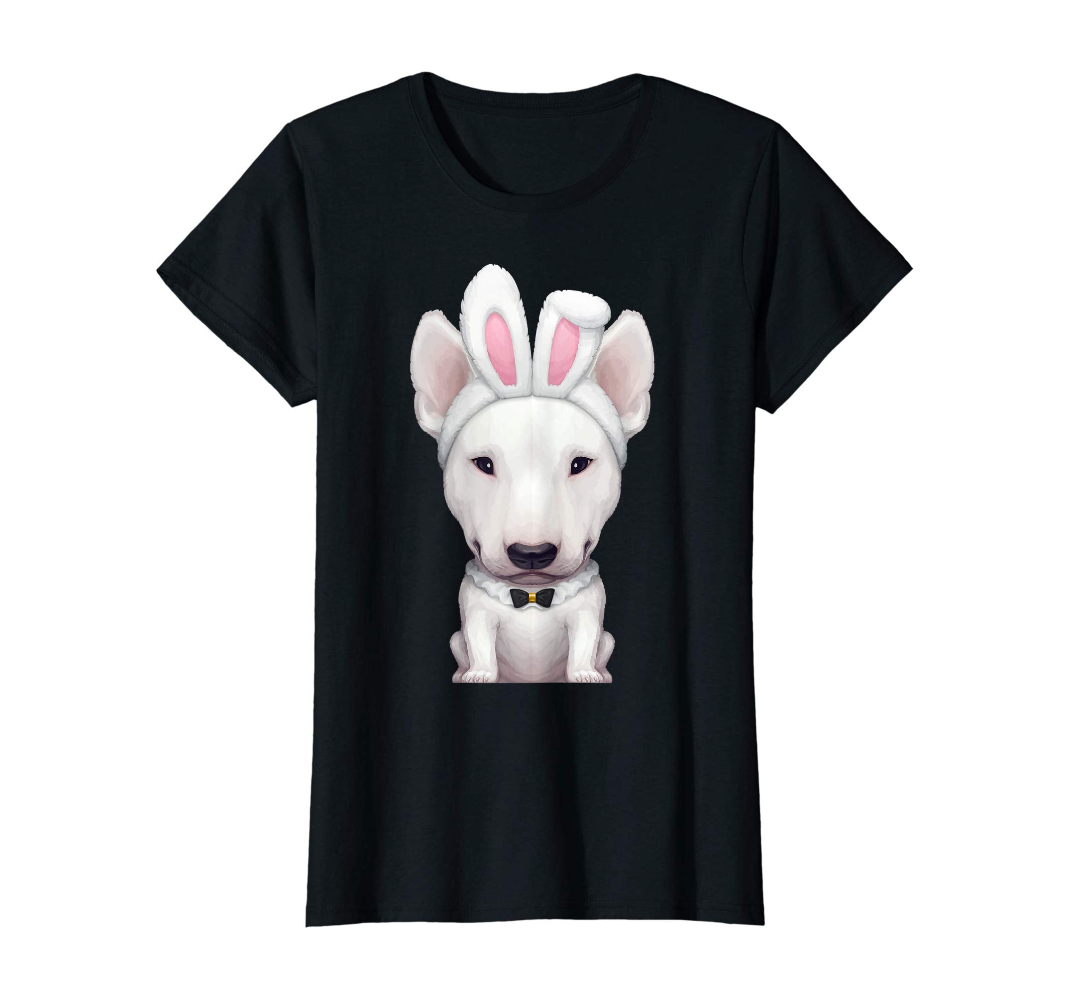 White English Bull Terrier in Easter Bunny Costume T-Shirt