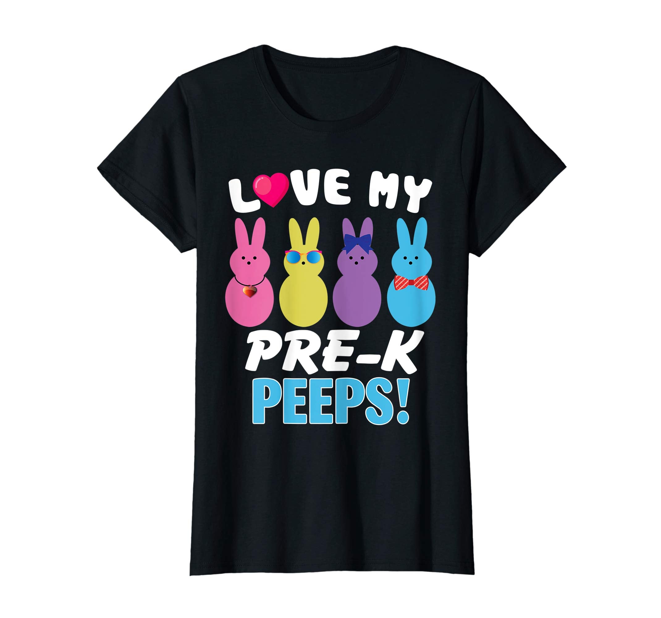 I Love My Pre-k Peeps Bunnies Happy Easter Teacher Shirt