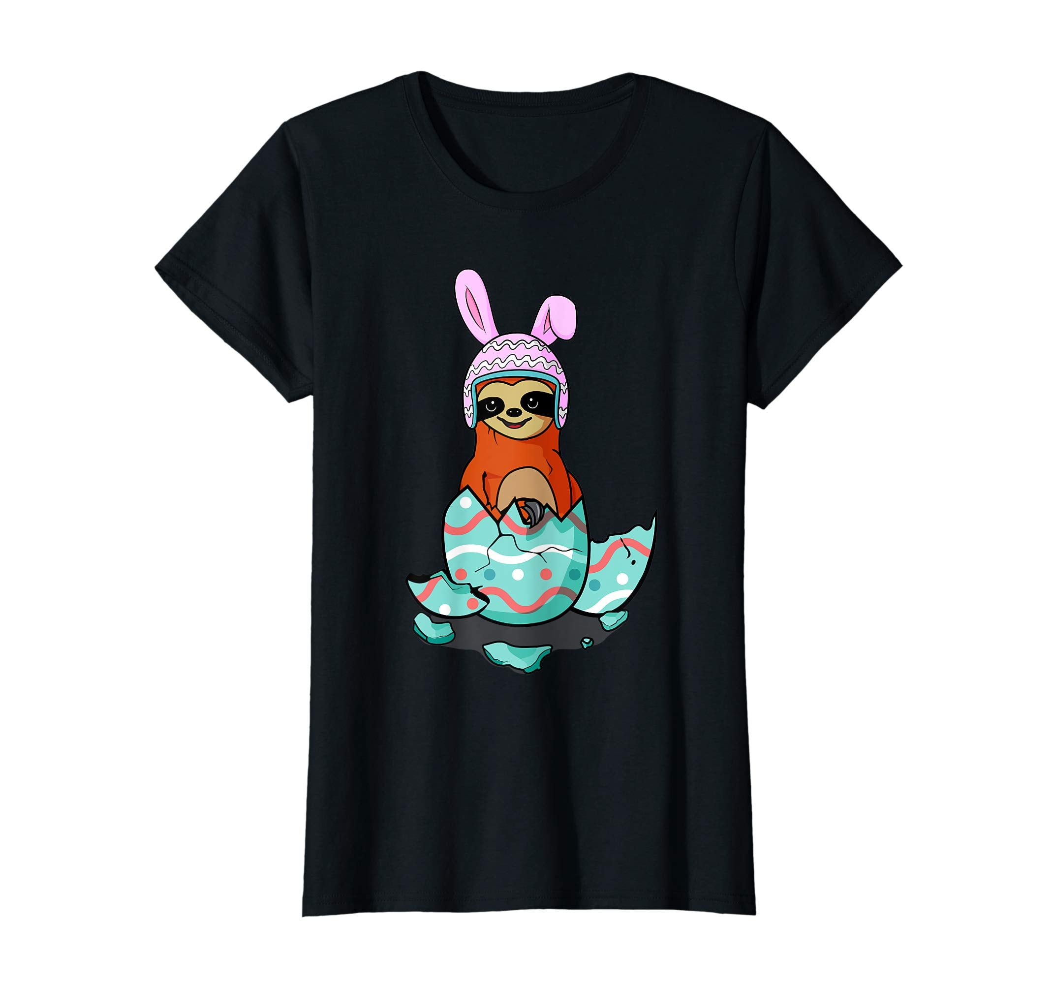 Sloth Easter Bunny Egg Hunting T-Shirt