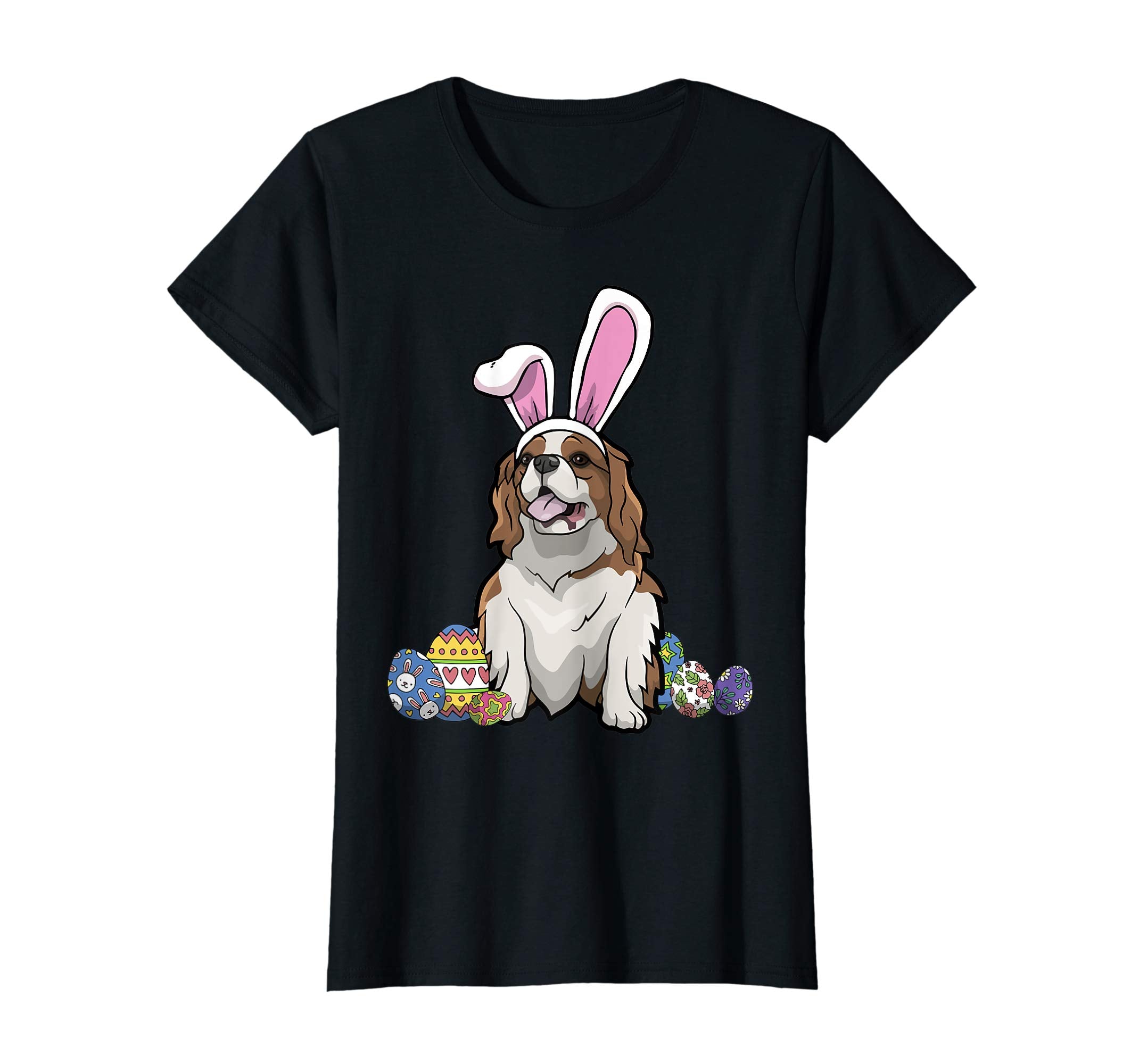 Spaniel Dressed As Easter Bunny With Rabbit Ears T-Shirt