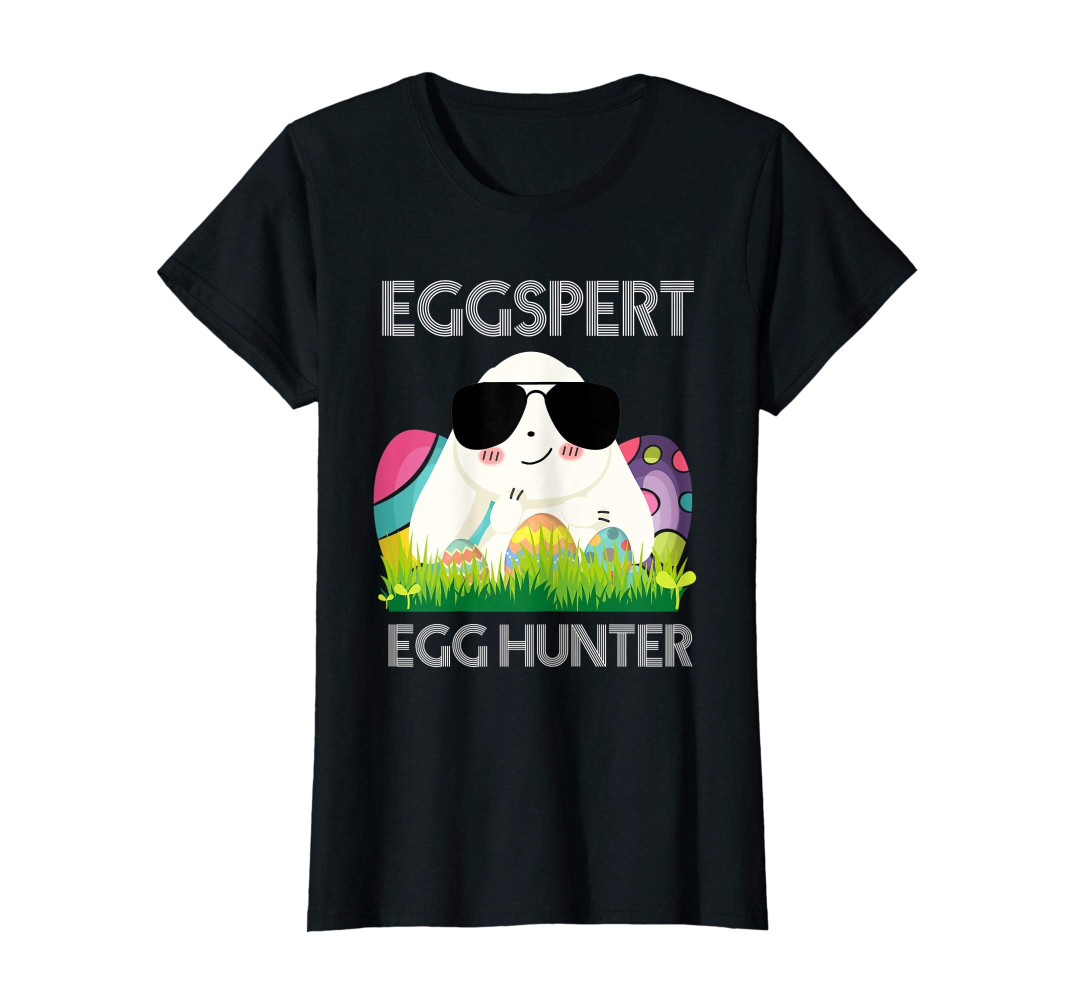 Eggspert Egg Hunter Easter Shirt Boys Girls Cool Bunny