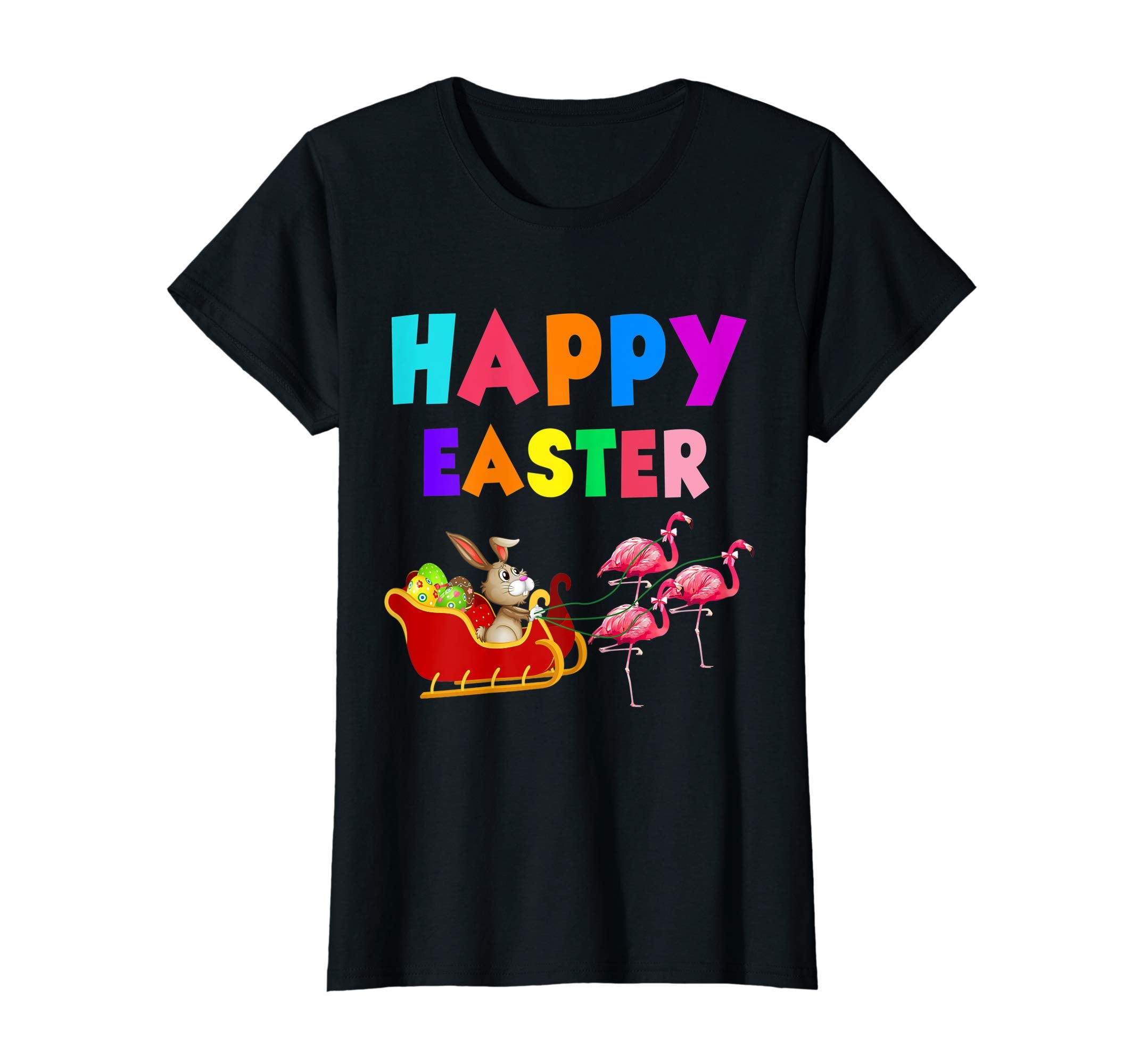 Happy Easter Bunny And Flamingo T shirt Gift