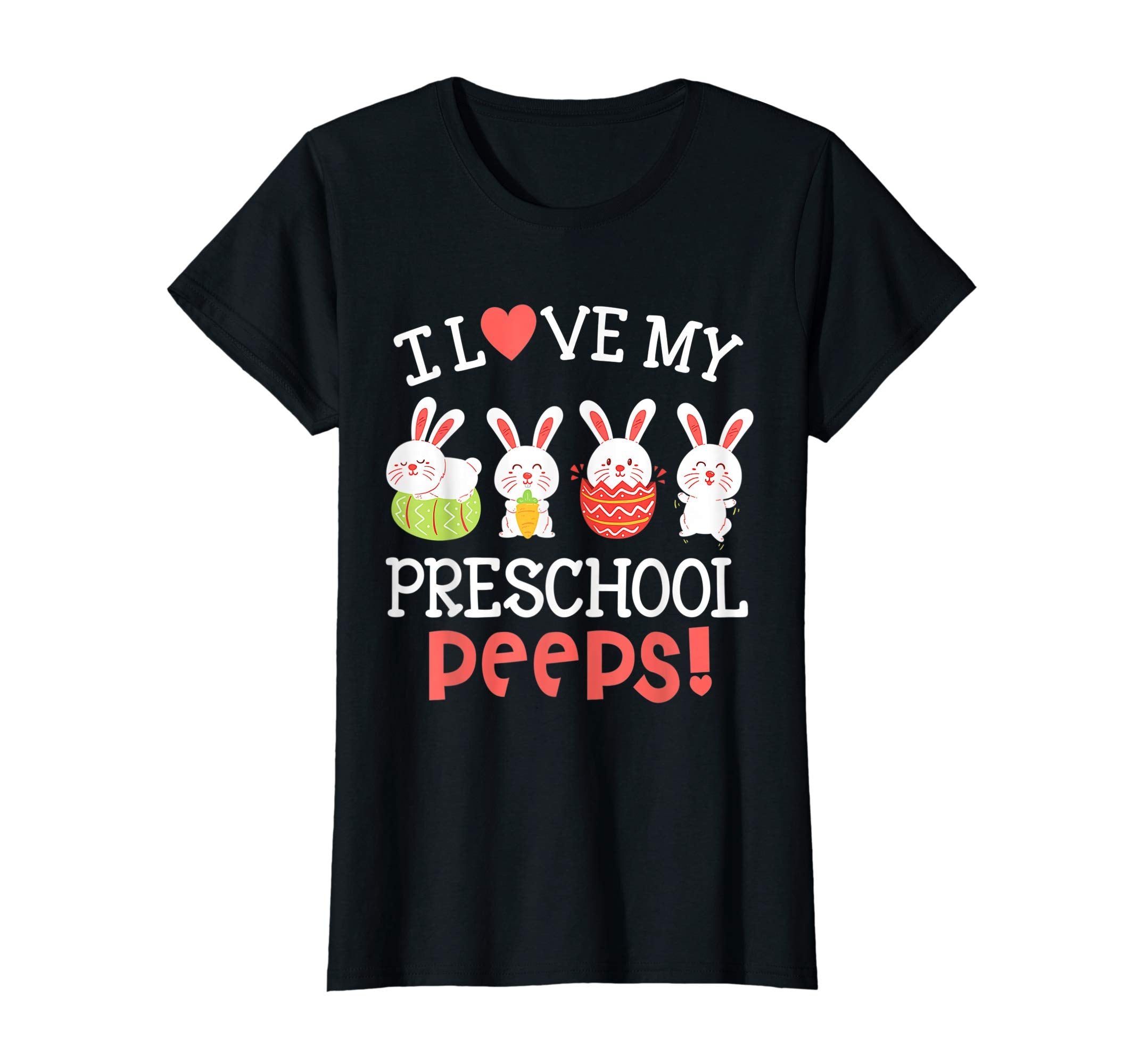 I Love My Preschool Peeps Bunnies Easter Teacher Shirt