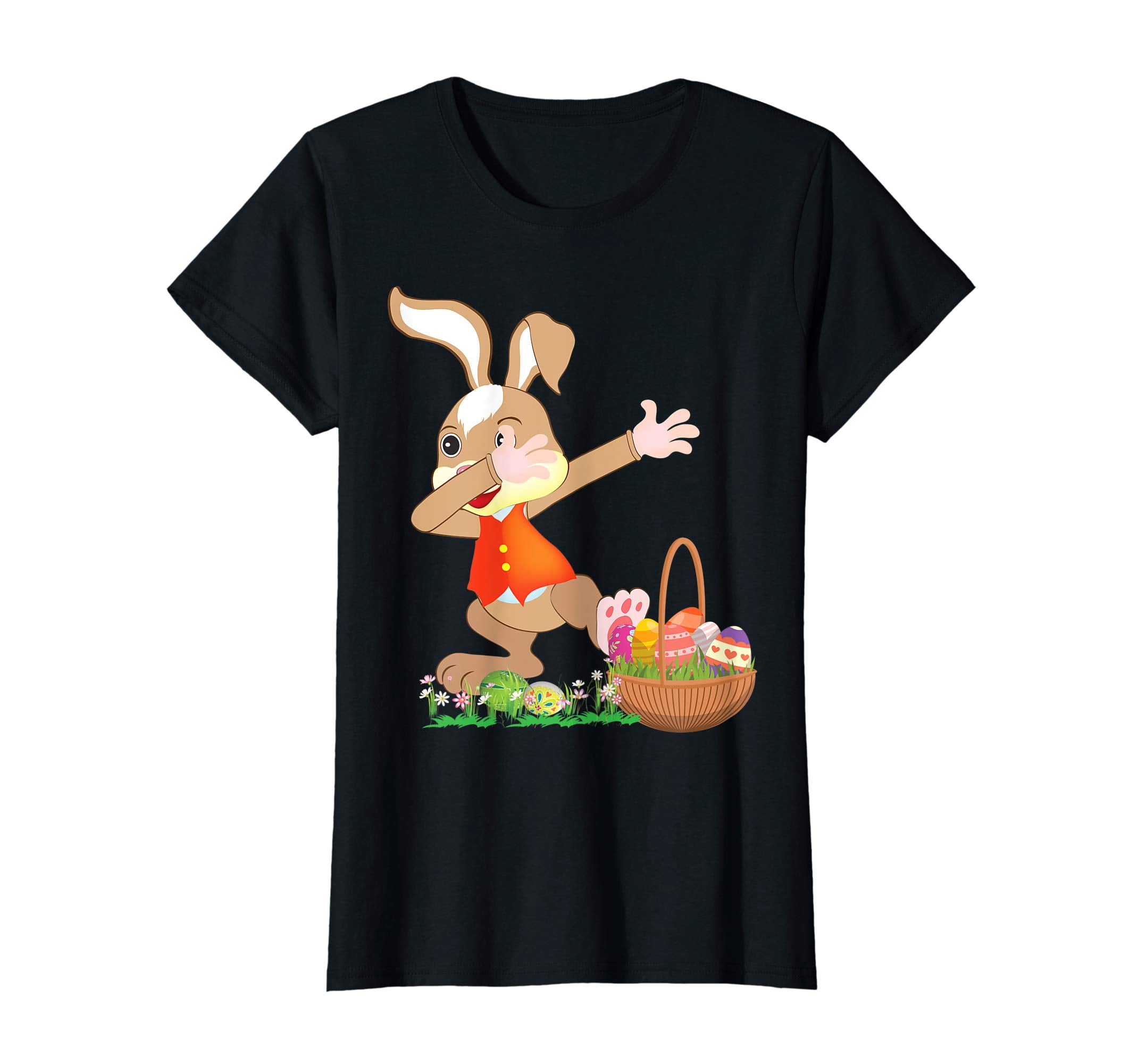 Cute Bunny Dab Dabbing Around The Easter Eggs T-Shirt Lovely