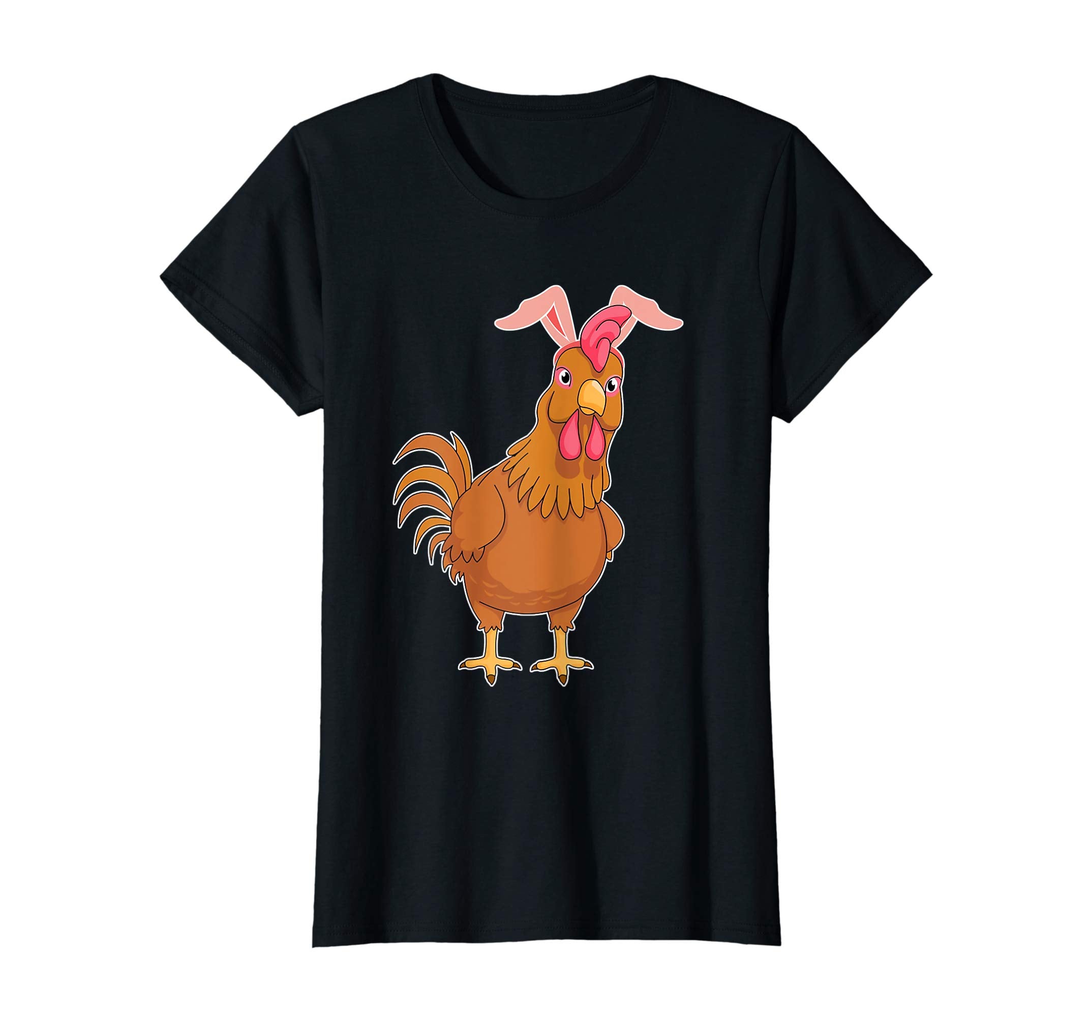 Chicken Hen Easter Bunny Rabbit Ears Funny TShirt