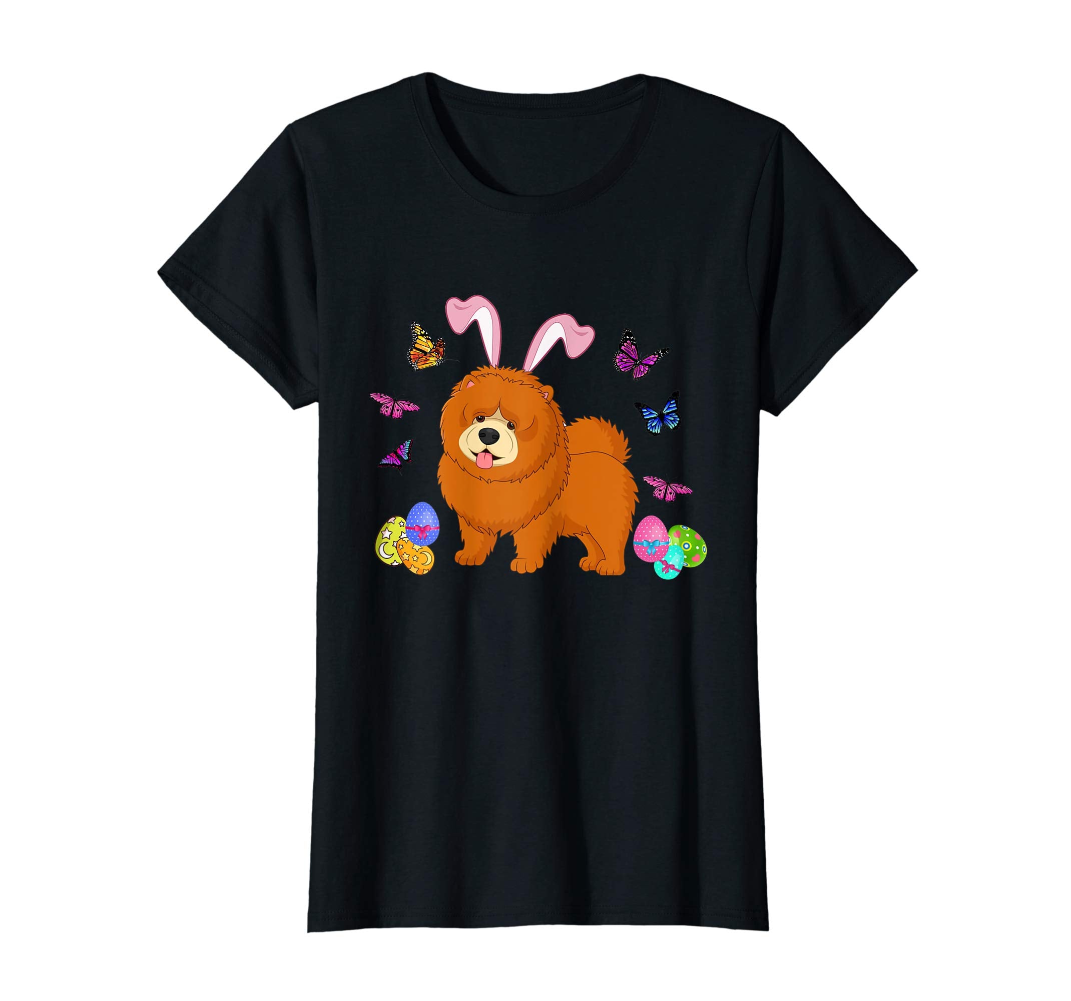 Chow Chow Bunny Rabbit Happy Easter Day T-Shirt