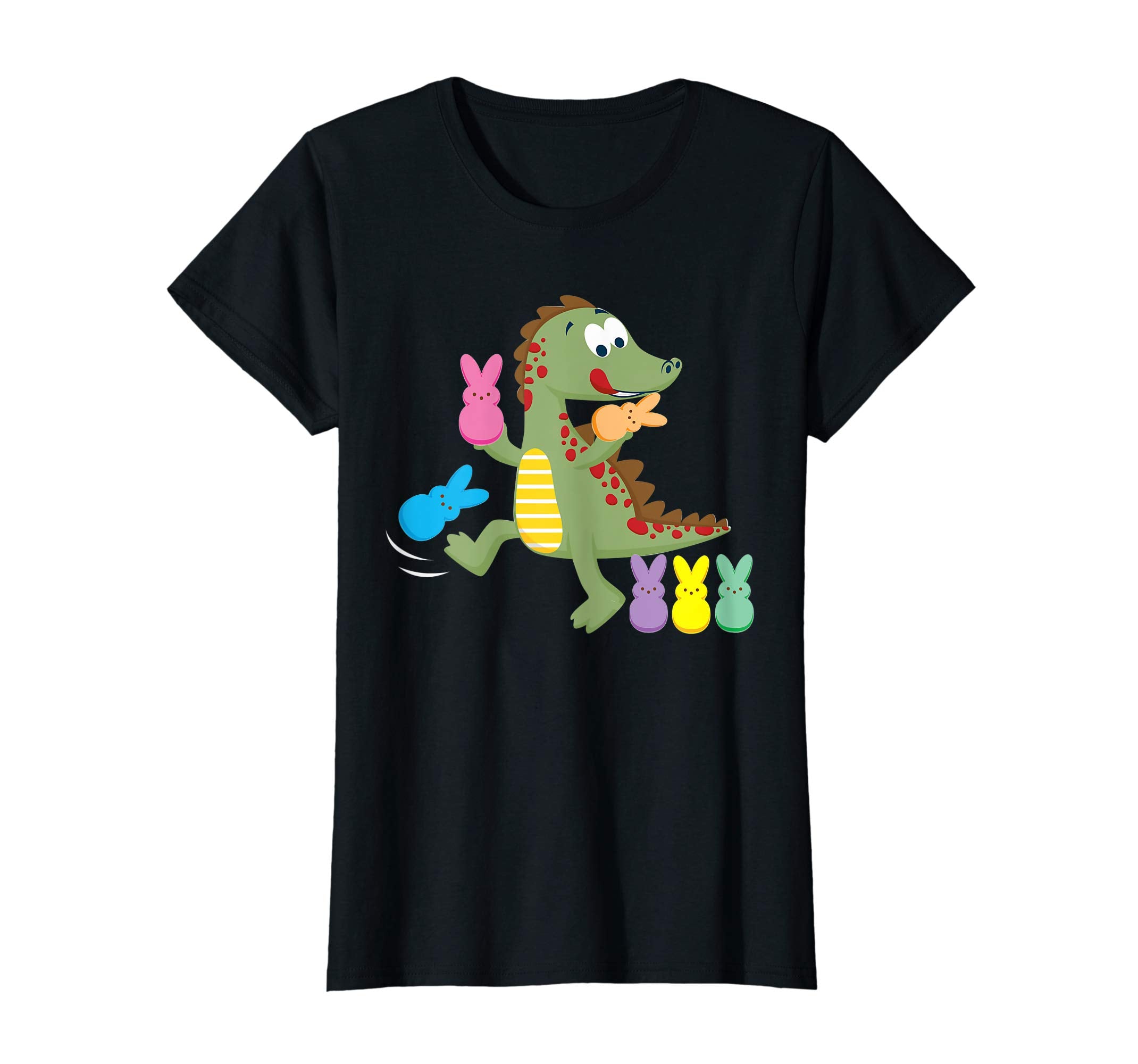 Dinosaur T-rex Eat Bunny Peeps-Happy Easter Day Shirt
