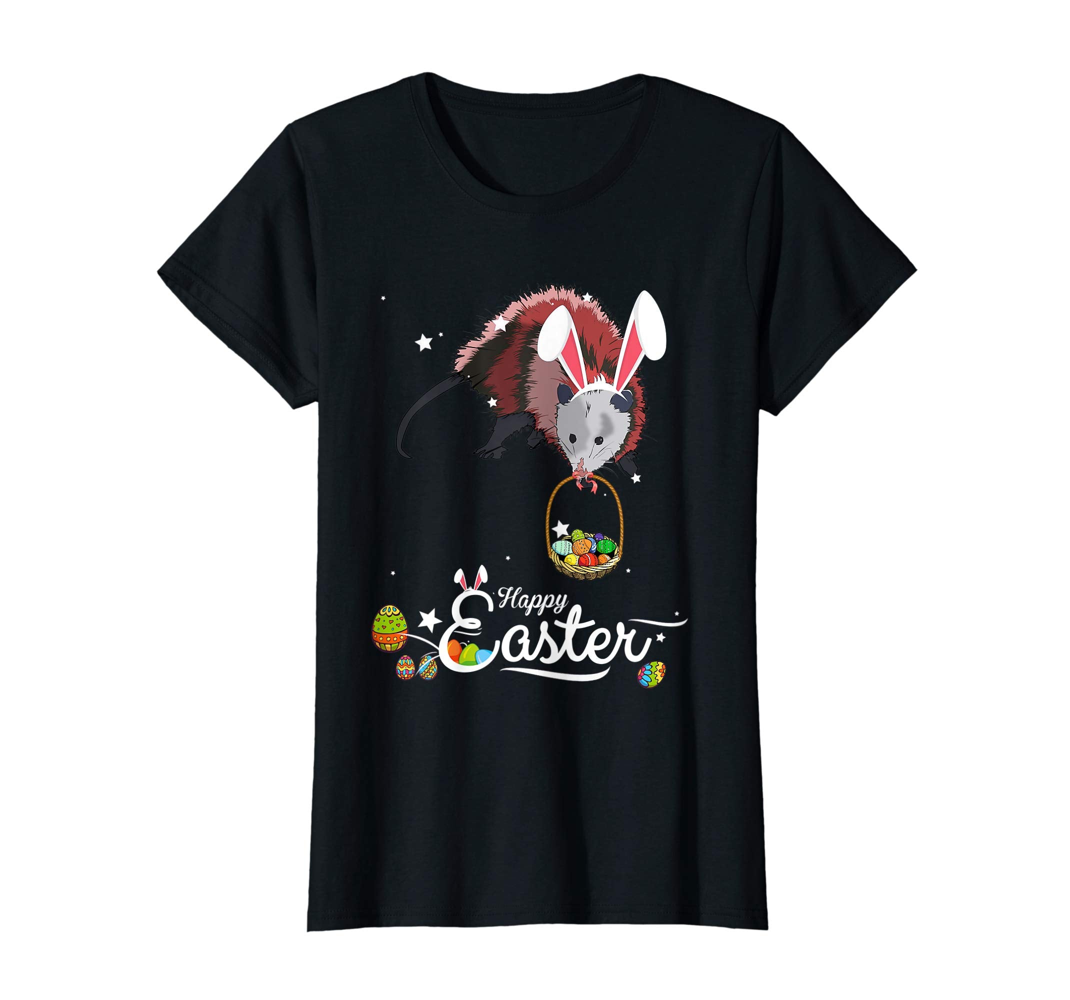 Cute Easter Possum with Bunny Ears and Eggs T Shirt