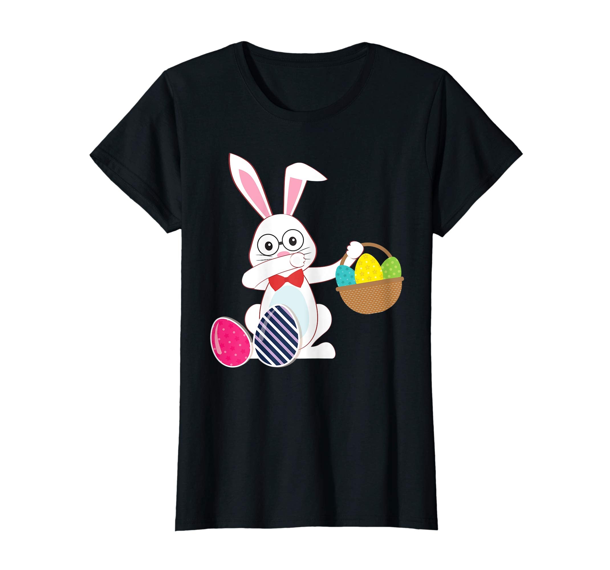 Cute Bunny Dab Dabbing Around The Easter Eggs T-Shirt Lovely