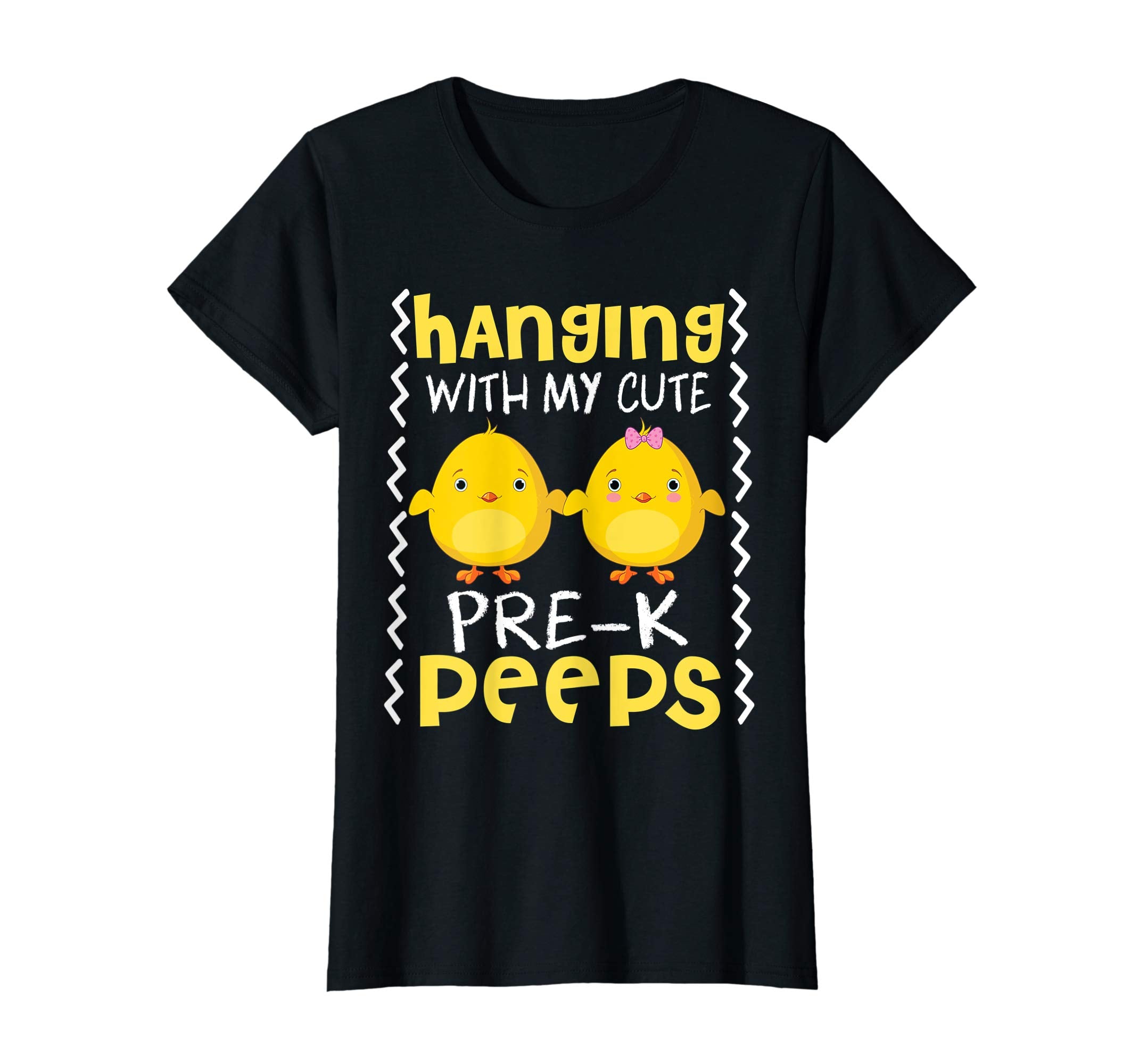 Hanging With My Cute Pre-k Peeps Teacher Easter Day Shirt