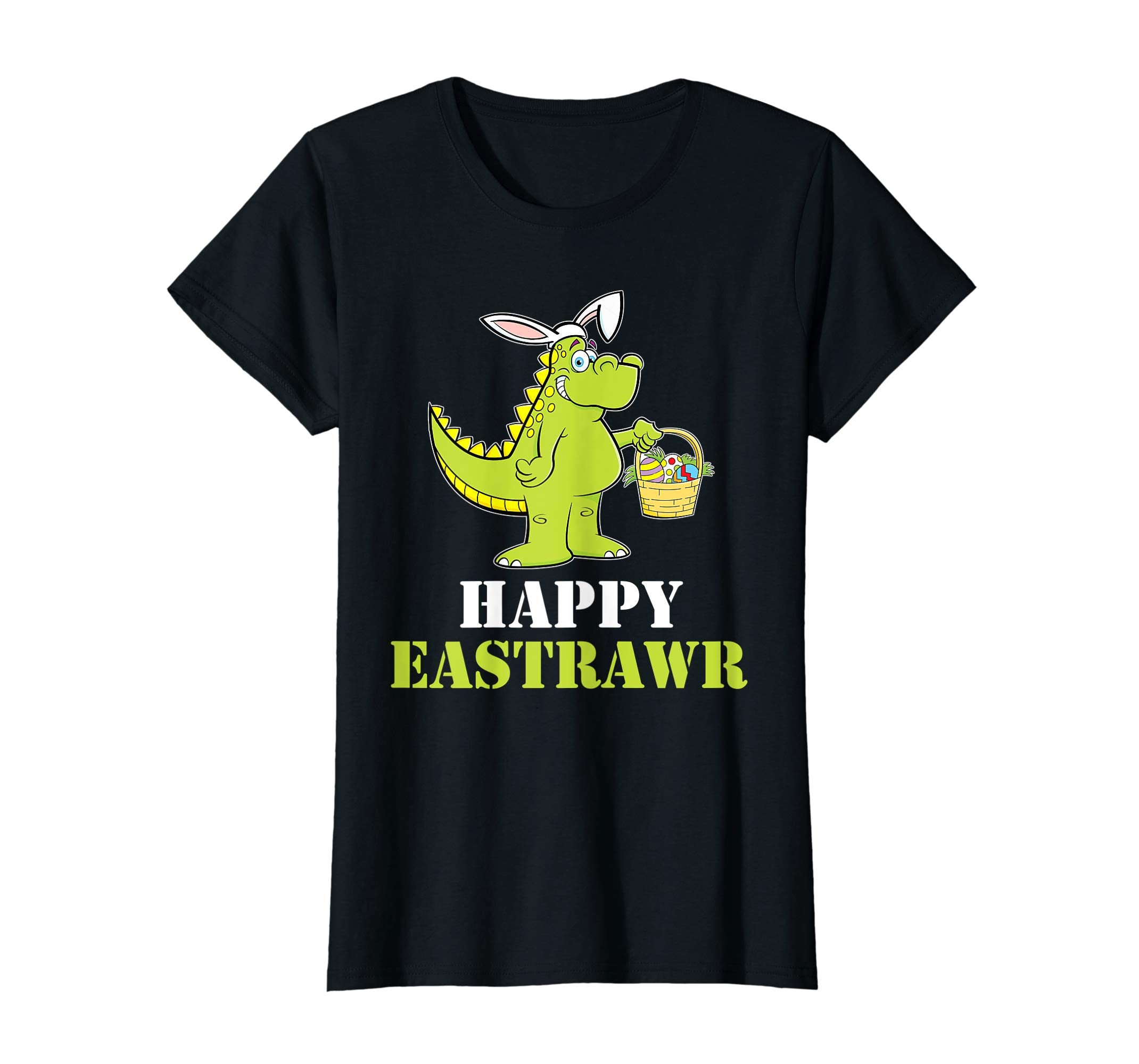 Happy Easter Bunny T-Rex Tee Dino Eggs Basket T-Shirts Gift