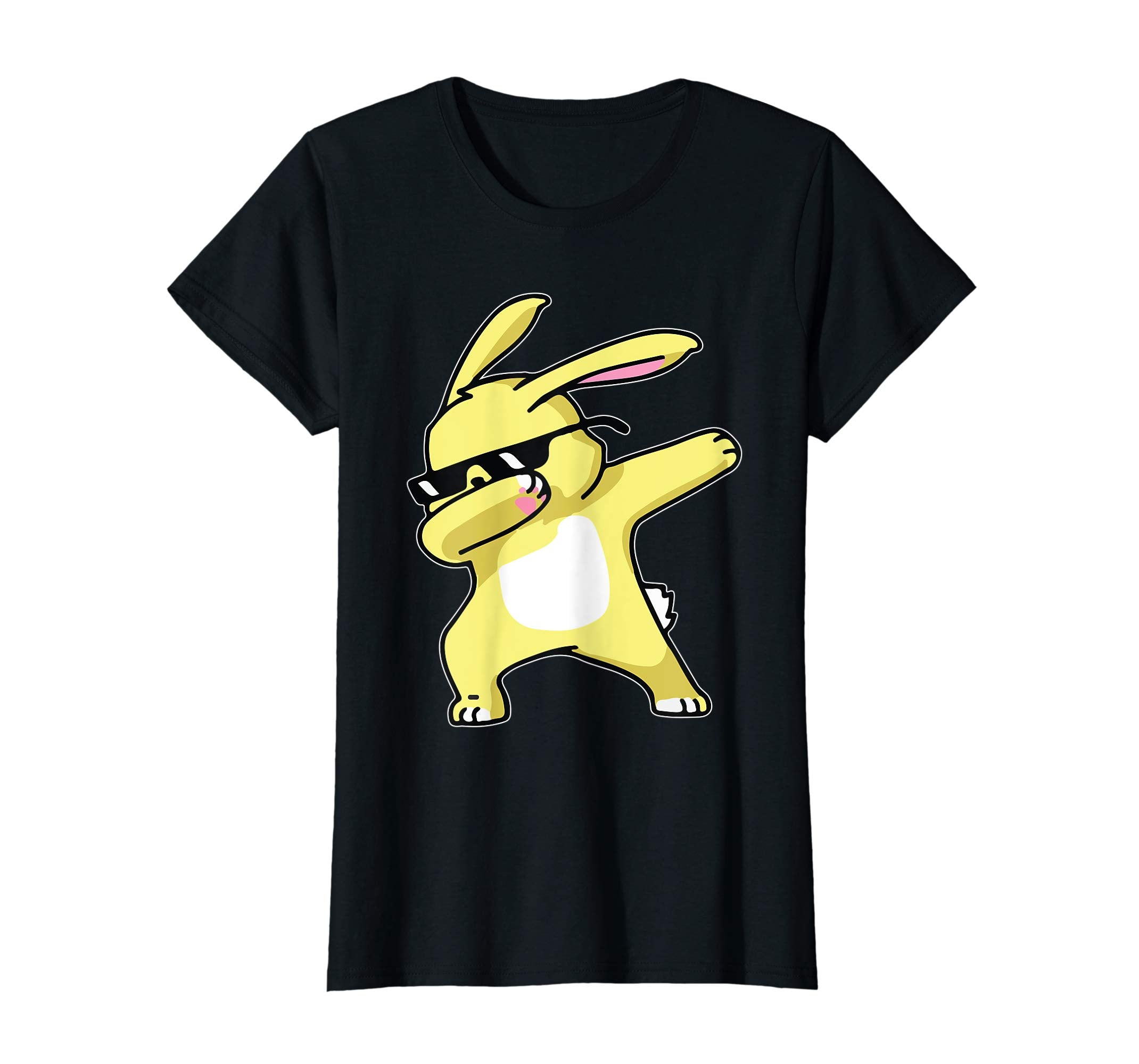 Yellow Bunny Rabbit Dabbing Dancing Happy Easter Shirt